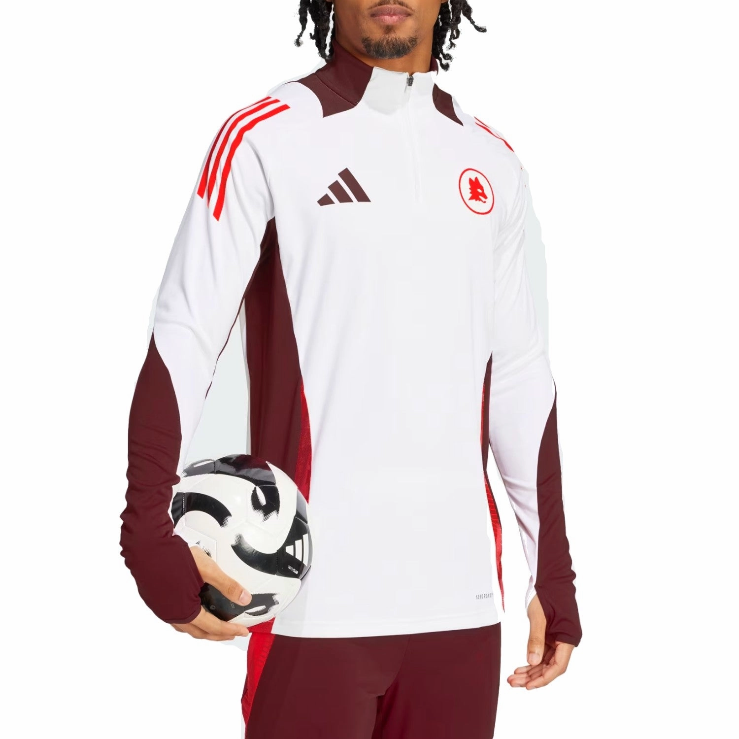 Low-waisted AS Roma training technical Soccer tracksuit 2024/25 - Adidas