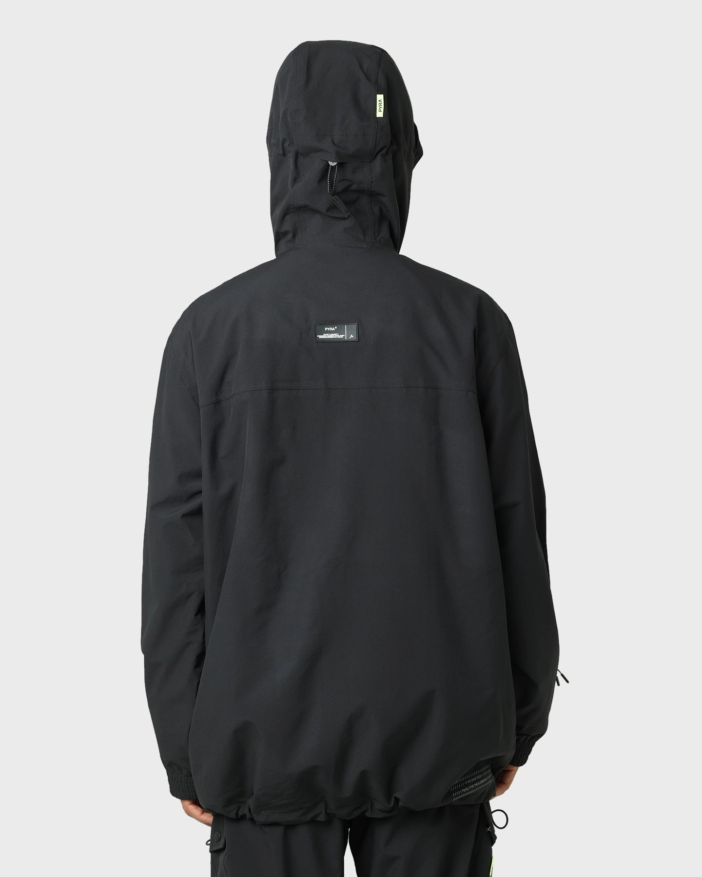 Lightweight Fabric Pyra 10K Anorak Snow Jacket Black/Volt