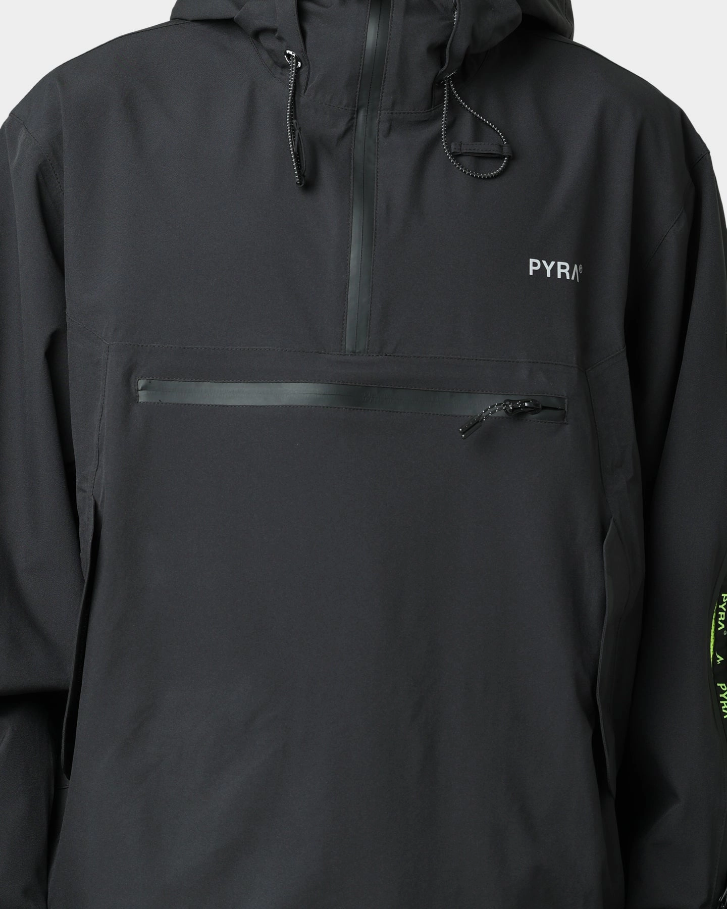Pyra 10K Anorak Snow Jacket Black/Volt Noise Reduced Fabric