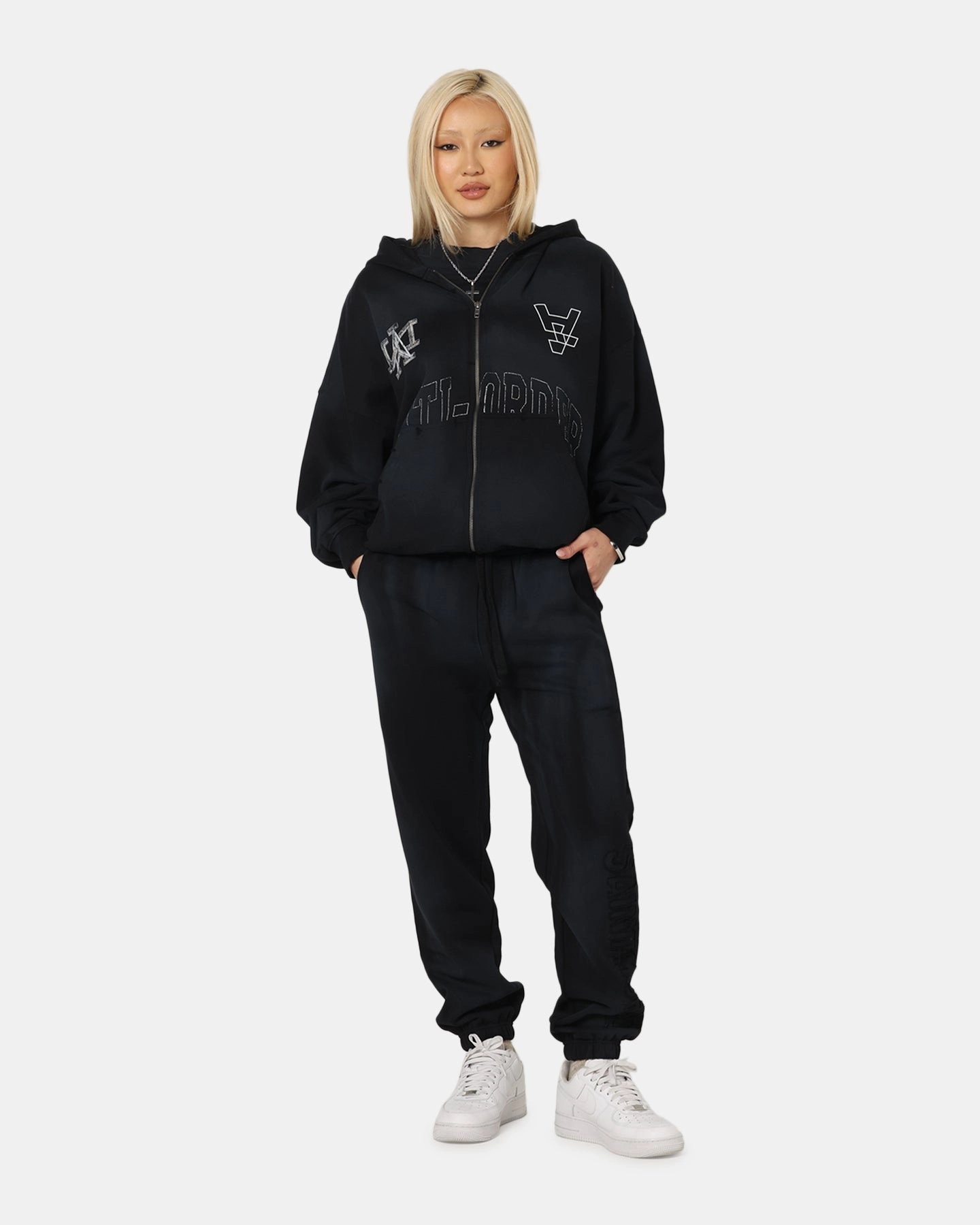 The Anti Order Post Season Zip Hoodie Sunfade Black Cheetah like Halloween look