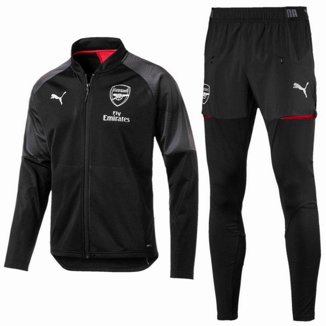 Flexible Gusset Compact Arsenal soccer Pro black presentation tracksuit 2019 - Puma