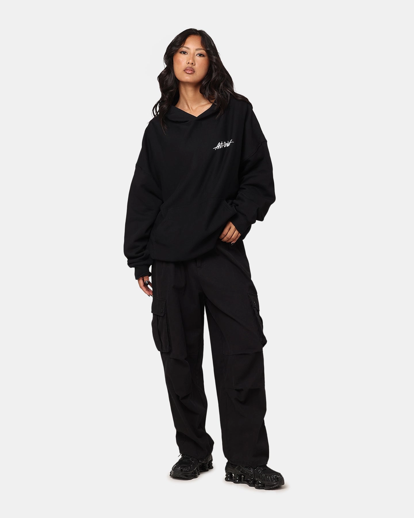 Eye - Catching Windproof Outer Layer The Anti Order Dog Pound Hoodie Black