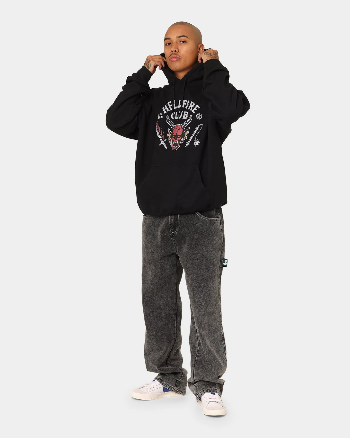 Goat Crew Goat Crew X Stranger Things Hellfire Hoodie Black Windproof Closure Culture