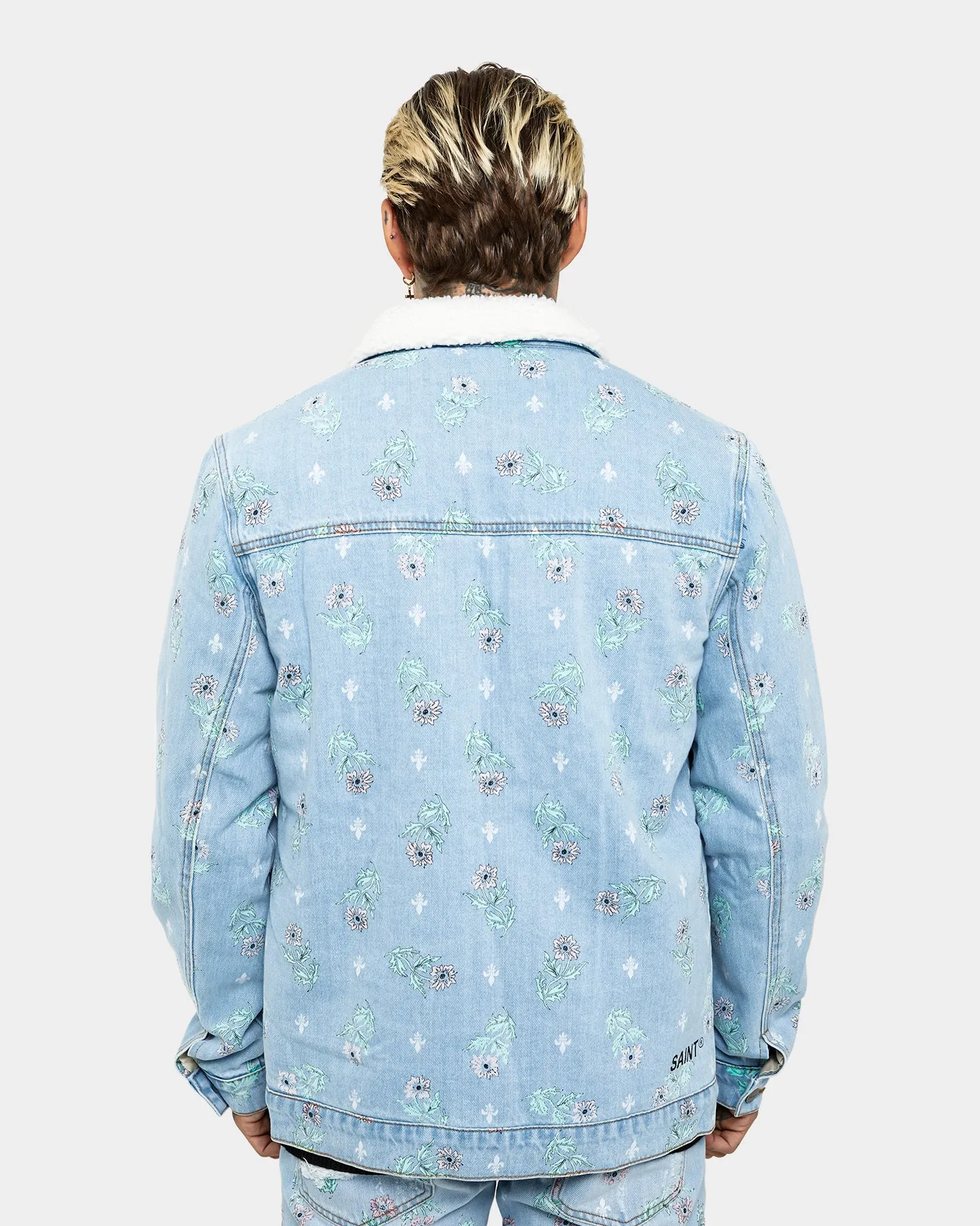 Saint Morta Lover Denim Jacket Superwash Blue Skate