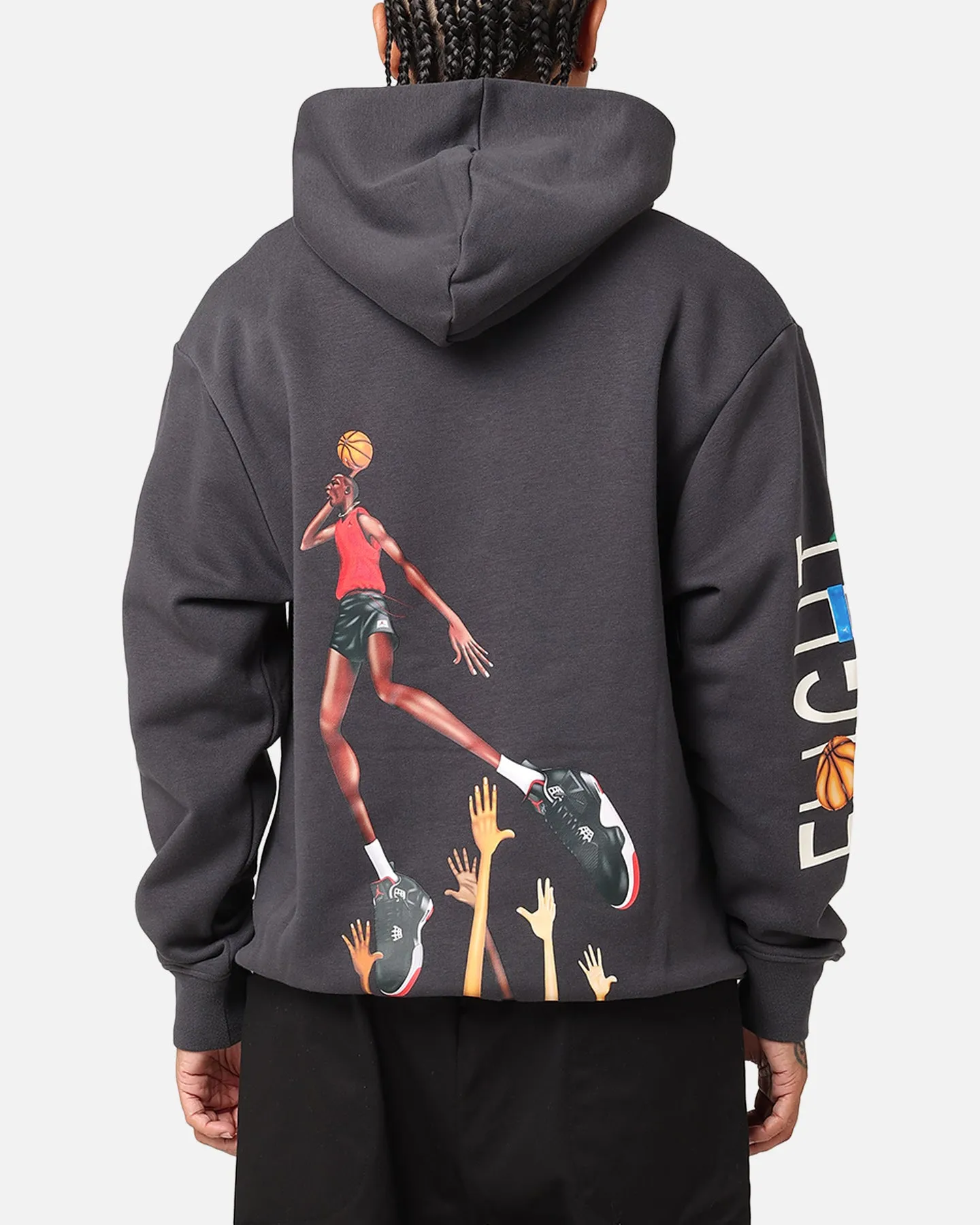 InsulatedLayer suitable for water sports Jordan Artist Series By Darien Birks Fleece Hoodie Black/Dark Smoke Grey