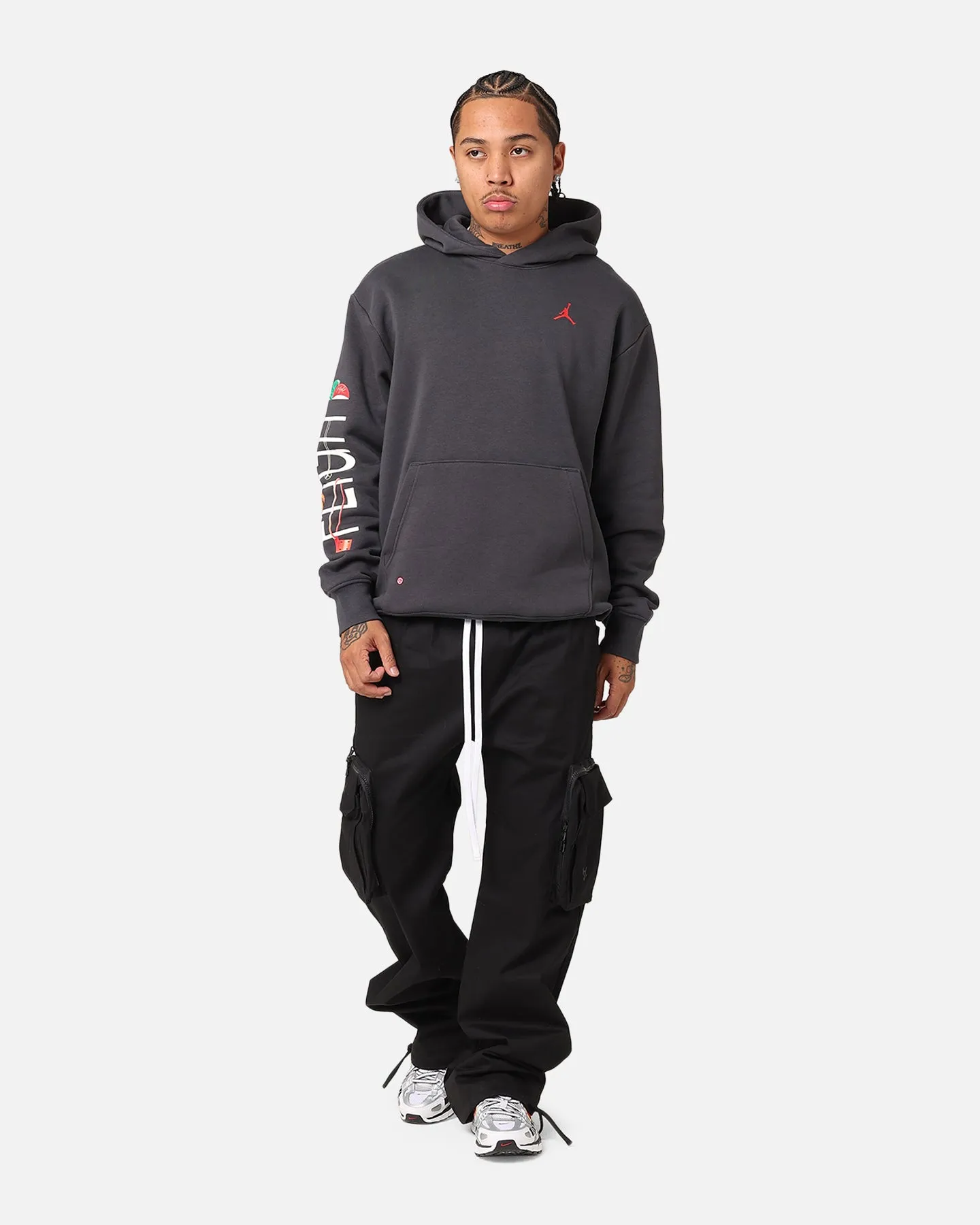 Jordan Artist Series By Darien Birks Fleece Hoodie Black/Dark Smoke Grey Lockdown Hood Toggle