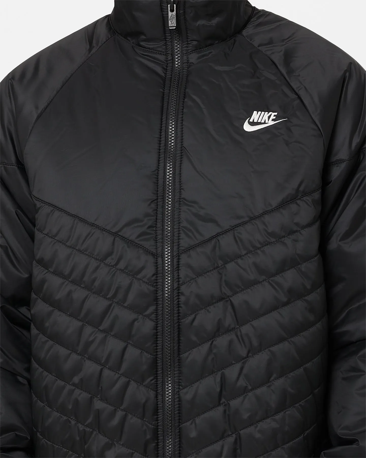 Nike Sportswear Windrunner Therma-FIT Midweight Puffer Jacket Black/Black/Sail Adjustable Drawstring Hood