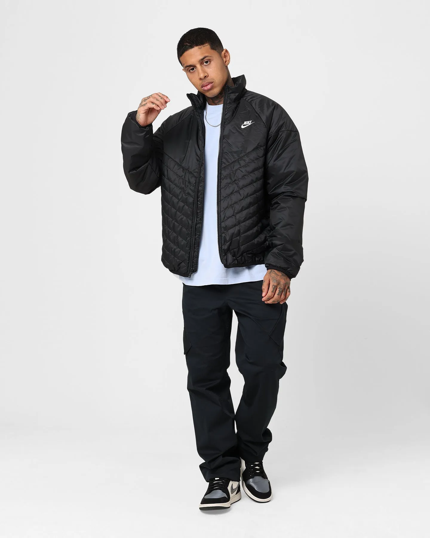 Nike Sportswear Windrunner Therma-FIT Midweight Puffer Jacket Black/Black/Sail Perfection Ergonomic Paneling