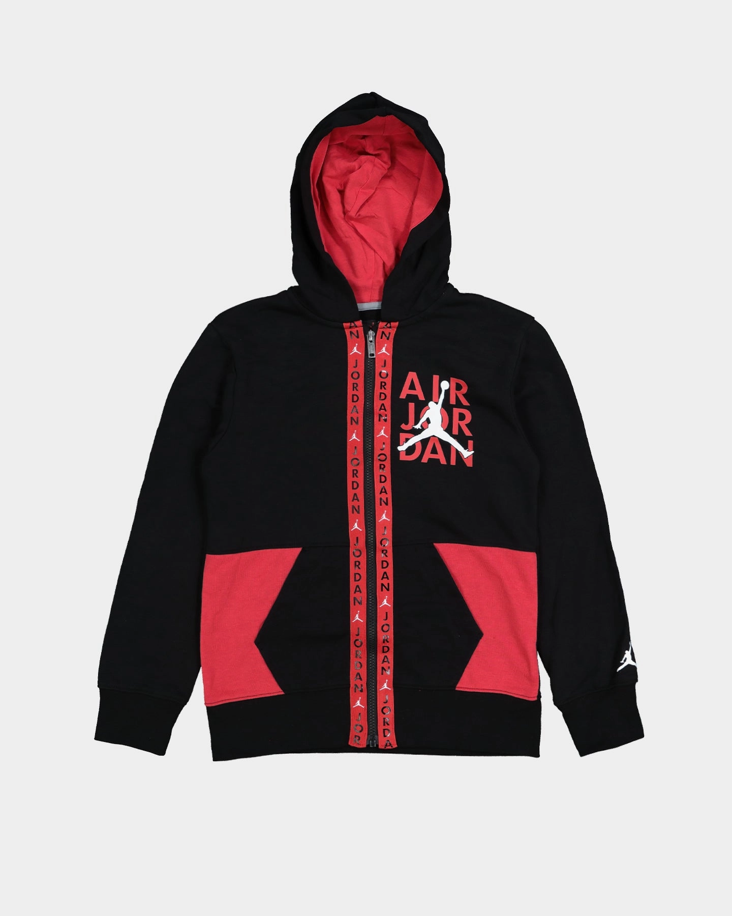 Durable Stitching Jordan Kids' Vertical Tape Full Zip Hoodie Black