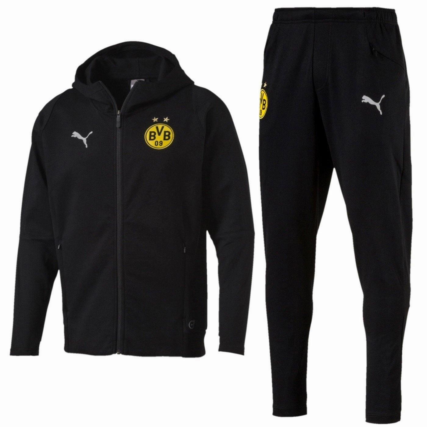 Borussia Dortmund casual presentation sweat soccer suit 2018/19 - Puma NonChafeEdging WrinkleResistant Texture