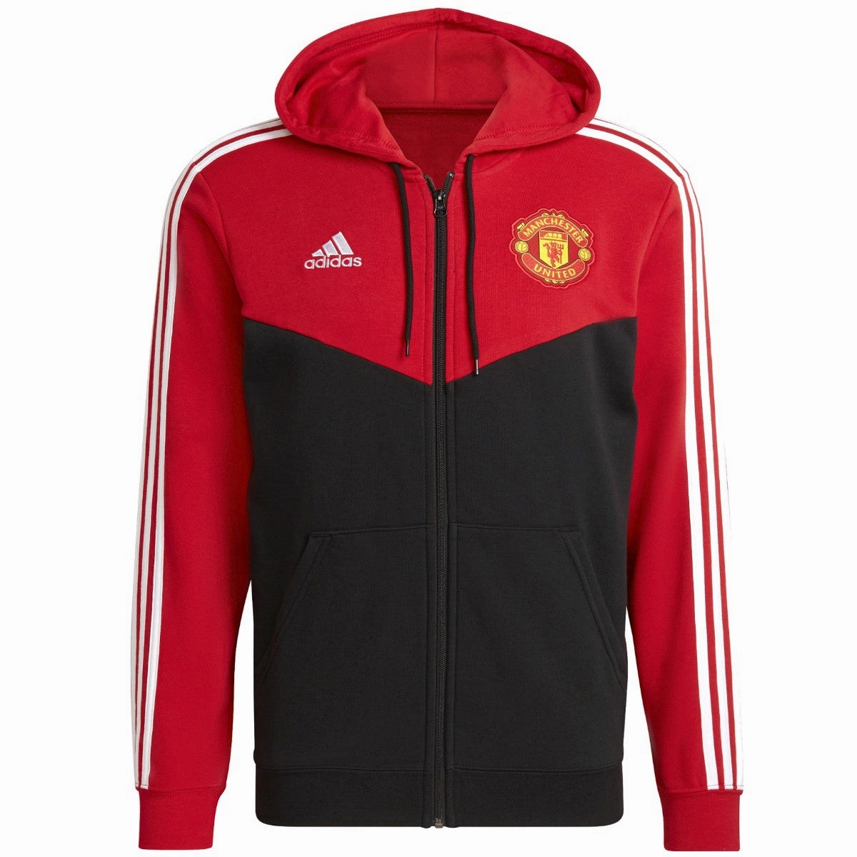 Manchester United Casual 3S hooded presentation tracksuit 2021/22 - Adidas Functional Design Breathable Design