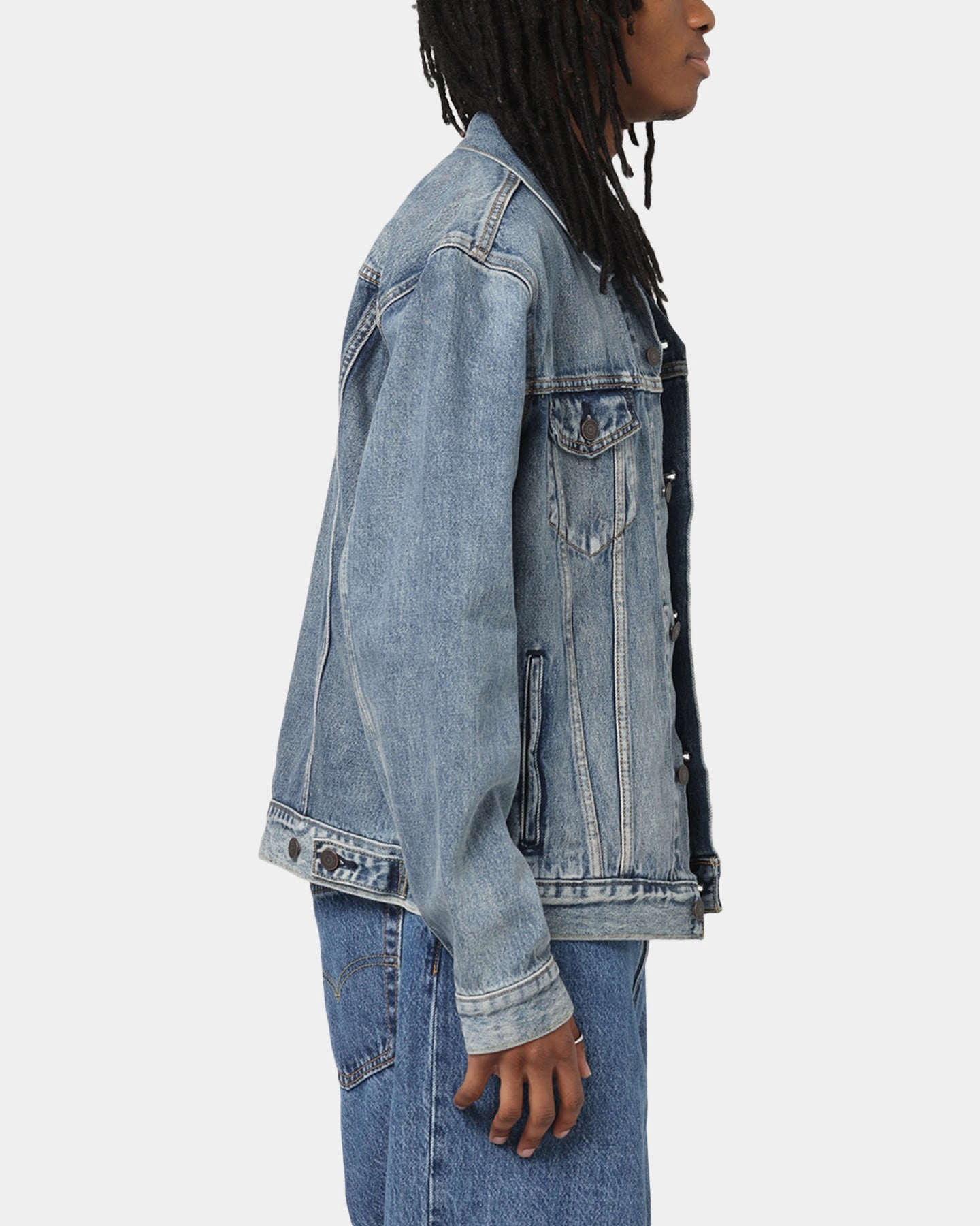 Short Levi Strauss And Co Denim Trucker Jacket Sky