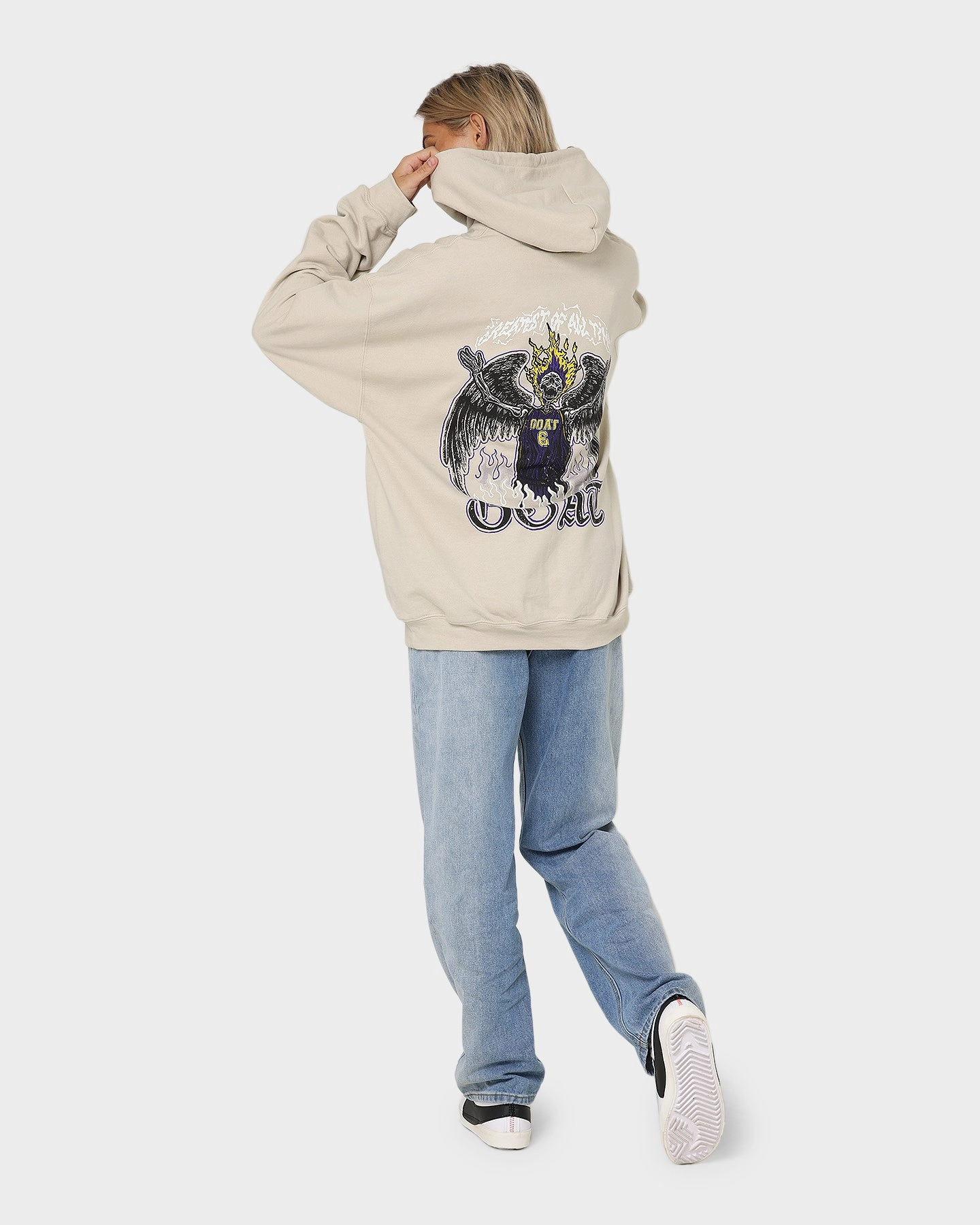 Safari Participate Goat Crew King Skeleton Hoodie Sand