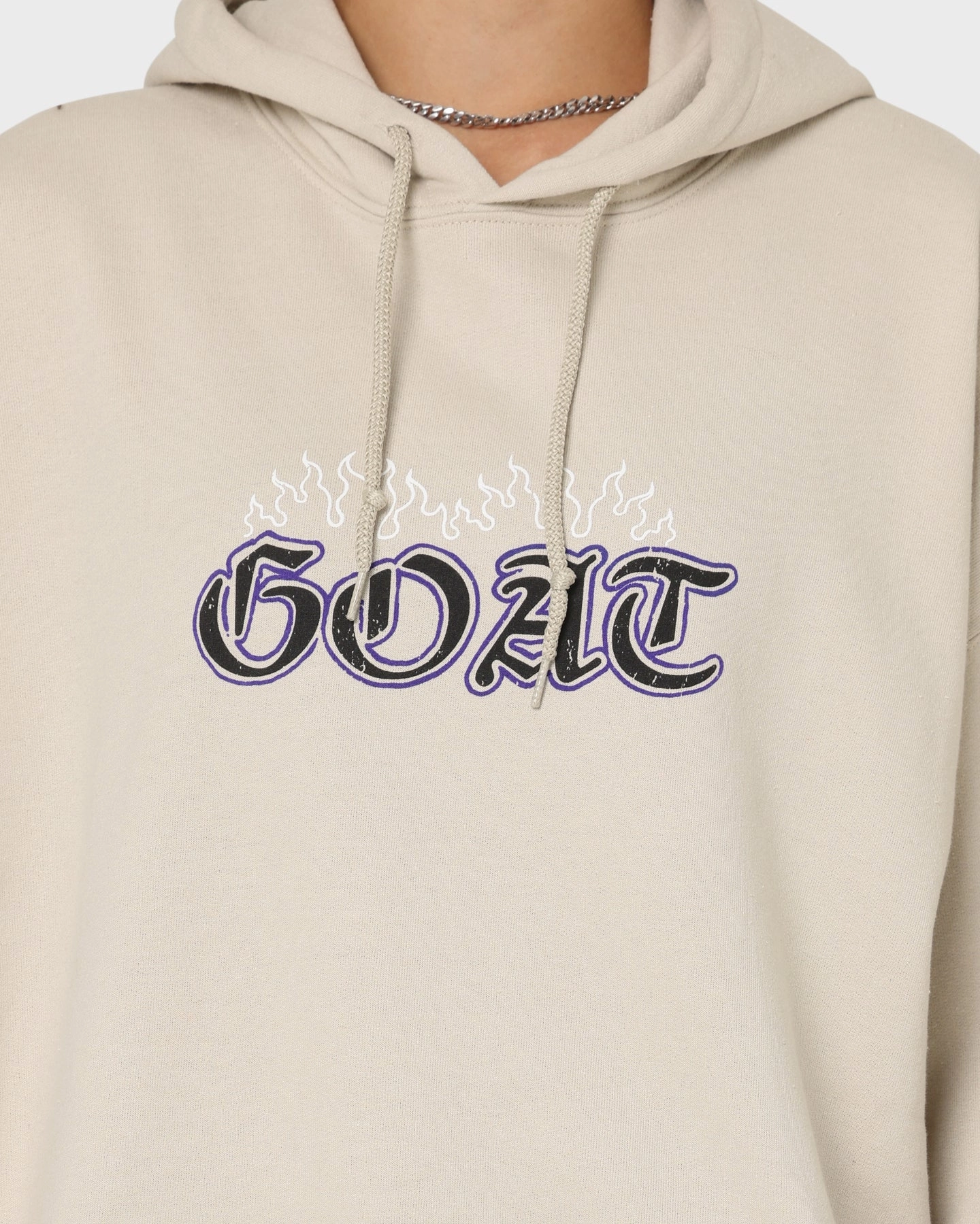 snowy Goat Crew King Skeleton Hoodie Sand