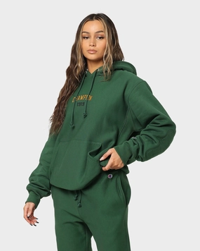 Champion Reverse Weave Collegiate Heritage Hoodie Lacross Teflon Coated Fabric