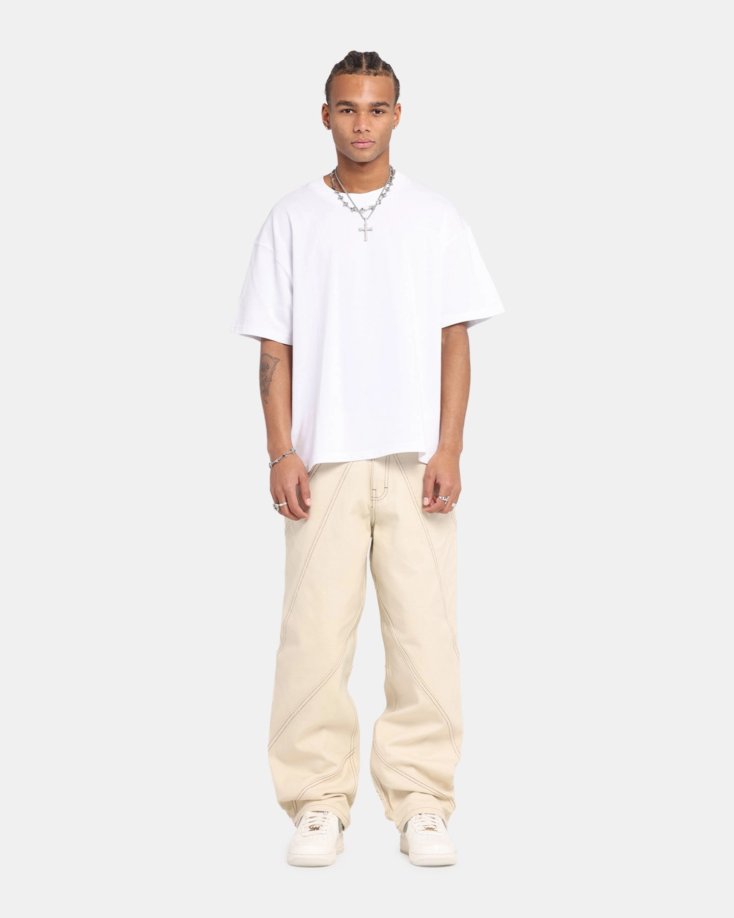 Tall Length Flattering Fit Wear Honor The Gift Racing Panel Pants Bone