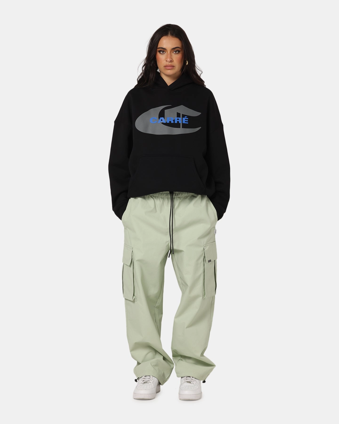 bike ride Street Scene Carre Crested Hoodie Black