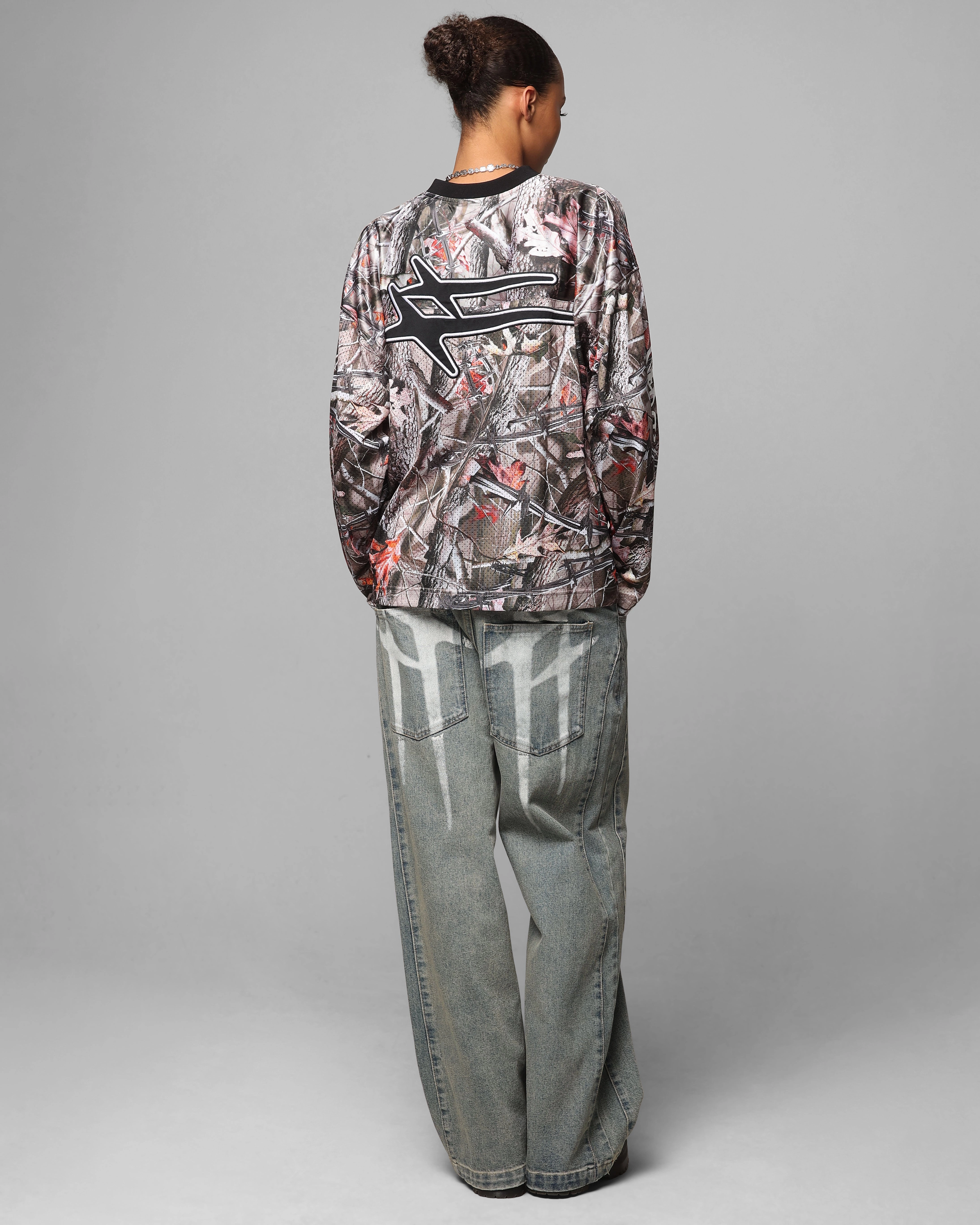 Loiter Long Sleeve Training Jersey Real Treet Camo Essential Wear Relaxing Day