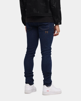 Unisex Fashion Saint Morta Dynasty Jeans Indigo/Tan