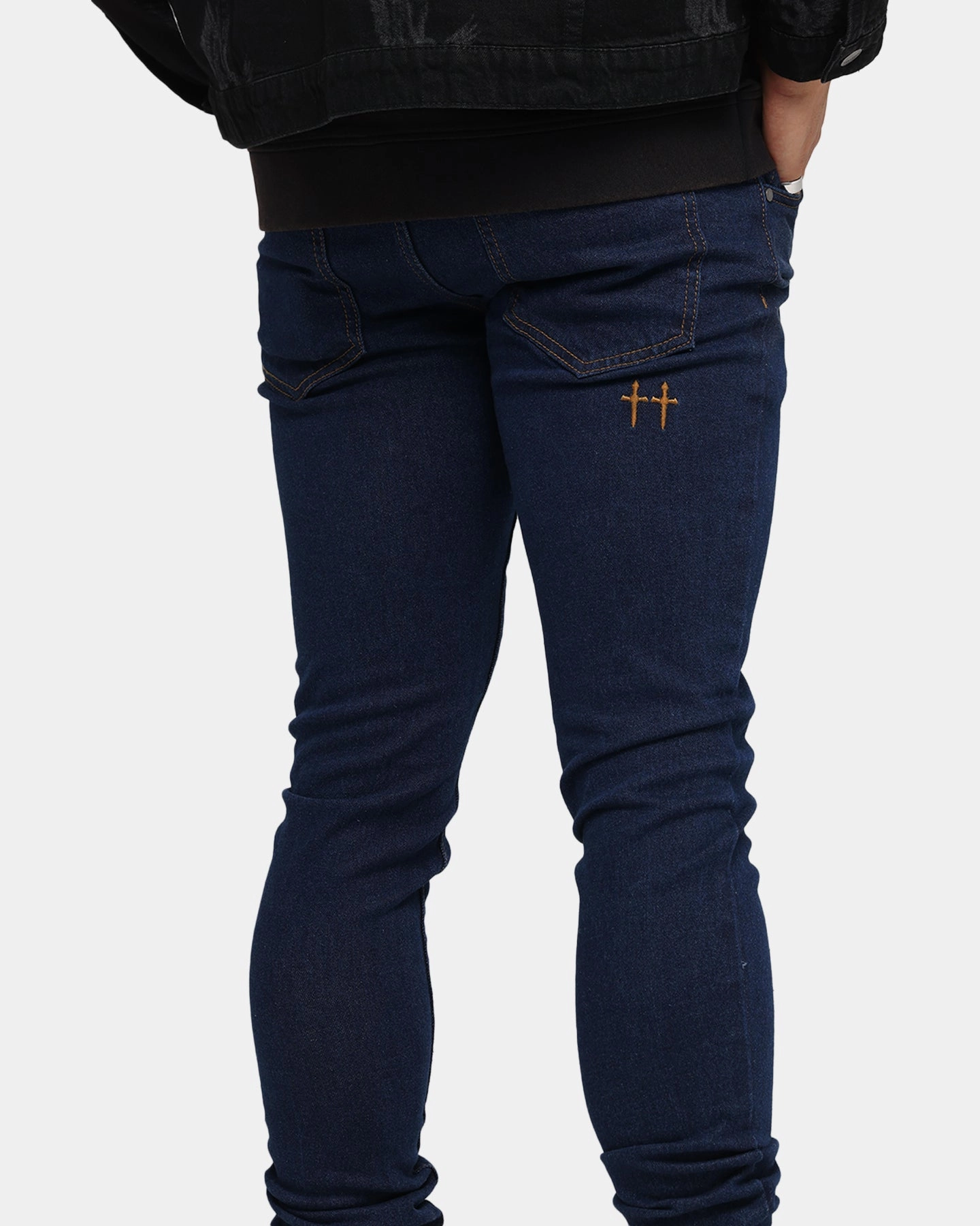 Saint Morta Dynasty Jeans Indigo/Tan Brunch Outfit Traveler Gear