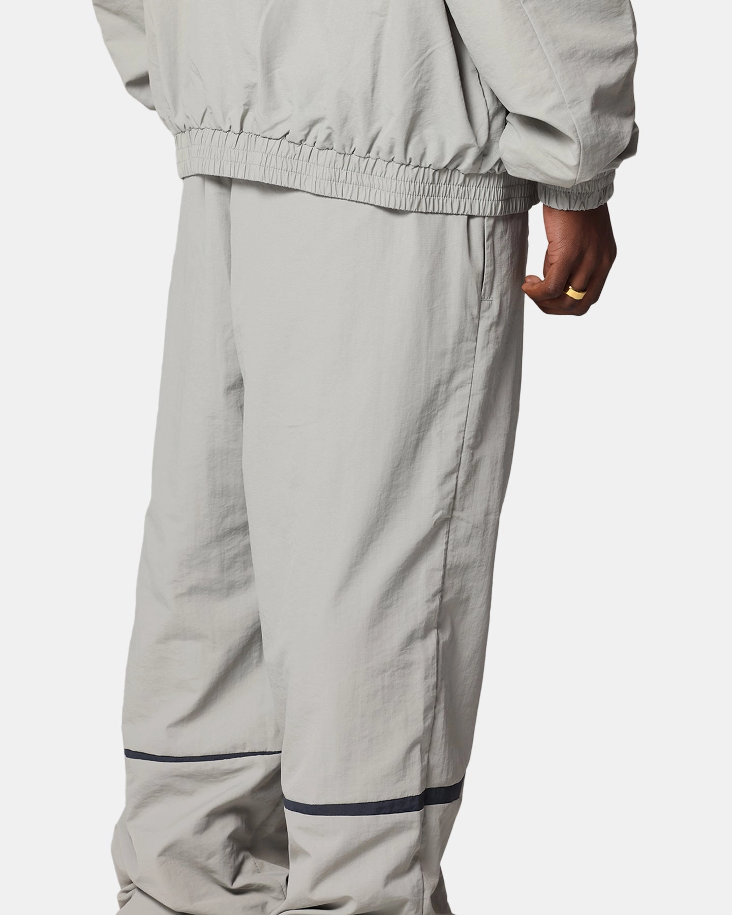 Boiler Room X Umbro Shell Track Pants Grey Functional Wear No Gap Waist Construction
