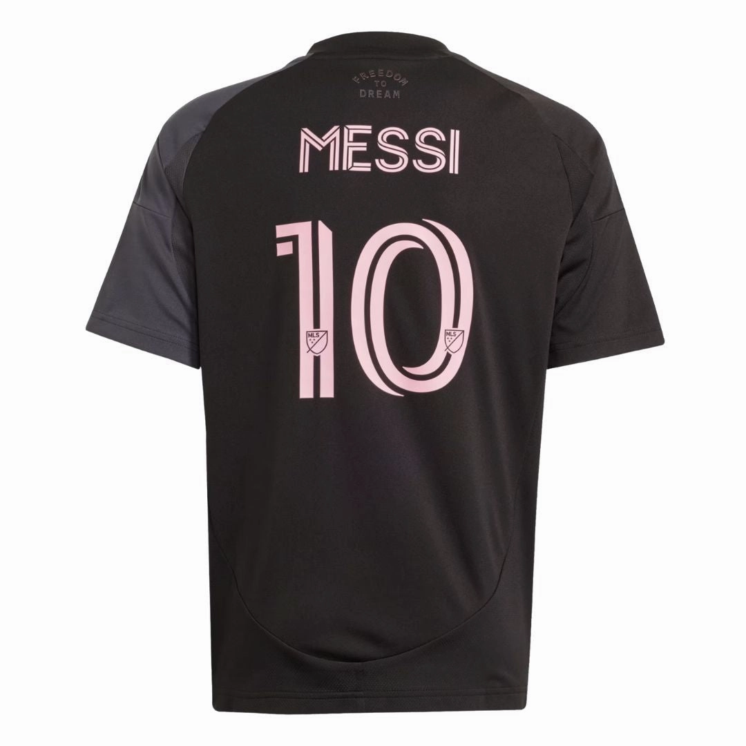 Inter Miami CF 2025 Away Jersey Kids Messi 10 Non Chafe Edging Variable Density Knit