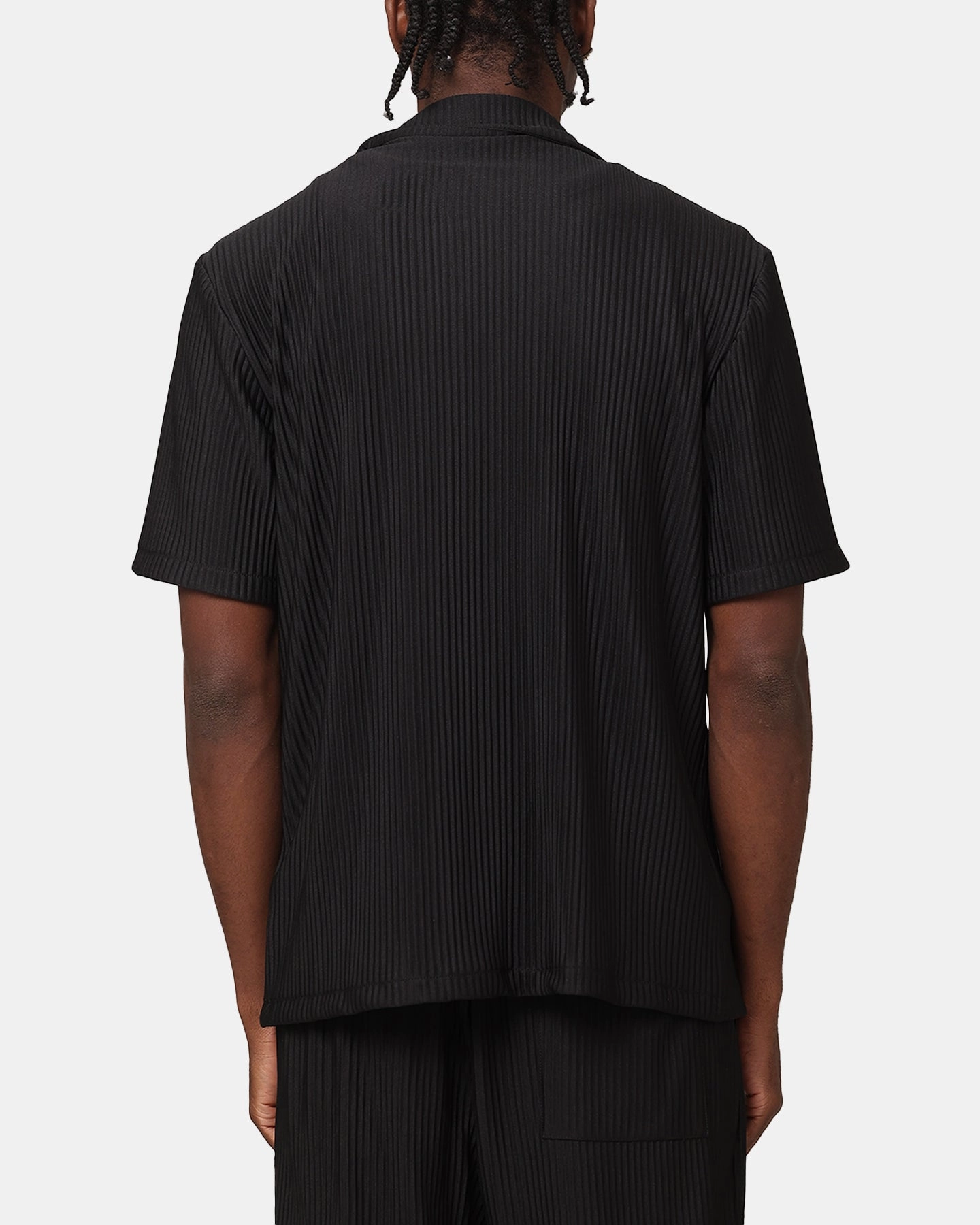 XXIII Pleated Button Up Shirt Black Weekend Adventure