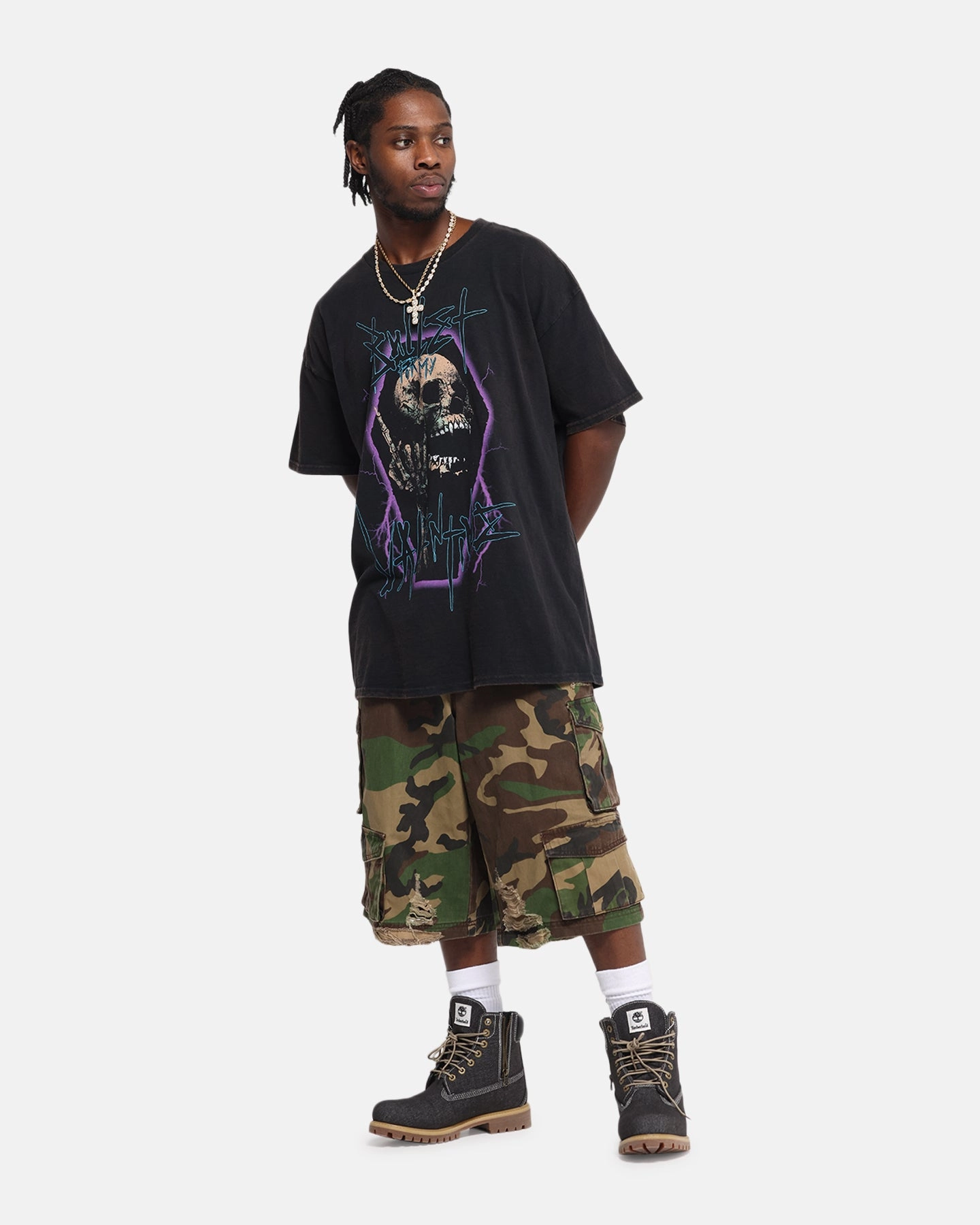 Comfy Wardrobe Bullet For My Valentine Metal Skull T-Shirt Black Vintage