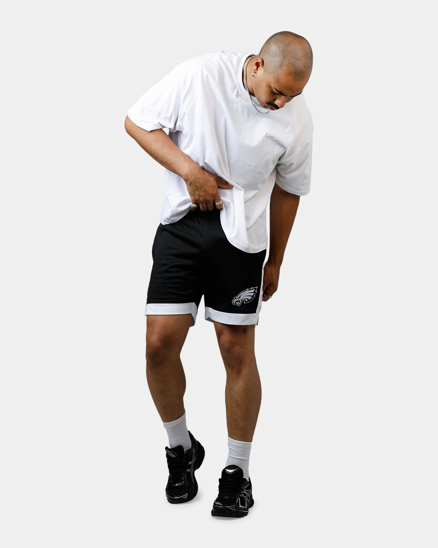 hospitality industry Stain Resistant Treatment New Era Philadelphia Eagles Sport Class Shorts Black/White