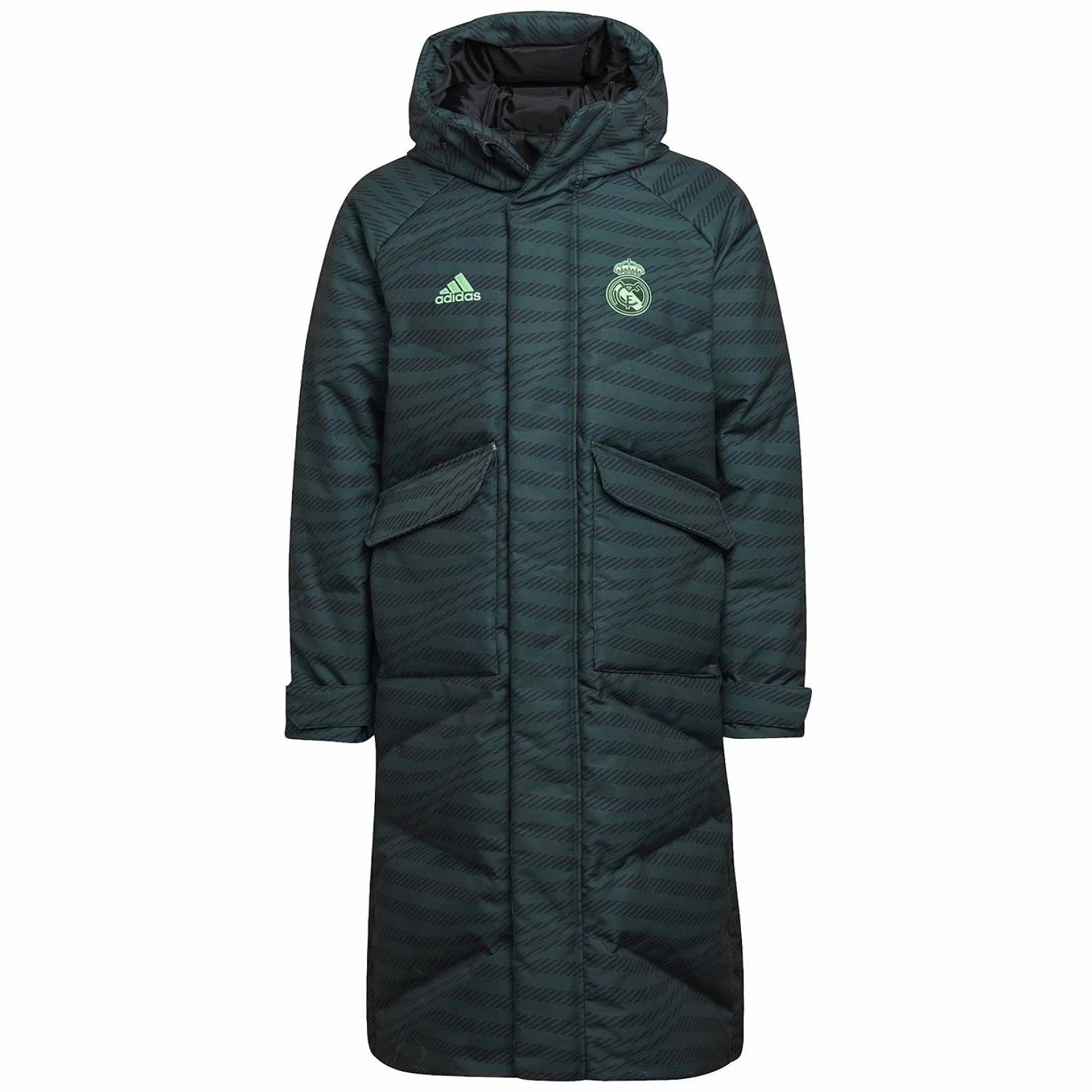 Athletic Performance Real Madrid UCL padded down long jacket 2023 - Adidas