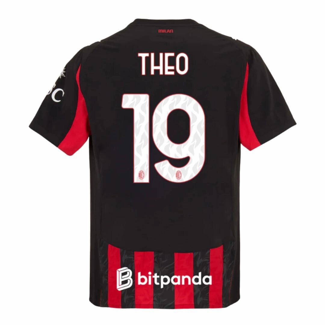 AC Milan 25/26 Home Jersey Authentic Breathable mesh lining Comfortable apparel