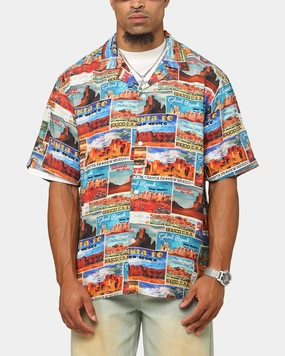 Champion Route 40 Drifter Button Up Shirt Ginger Fitted Silhouette Fade Resistant