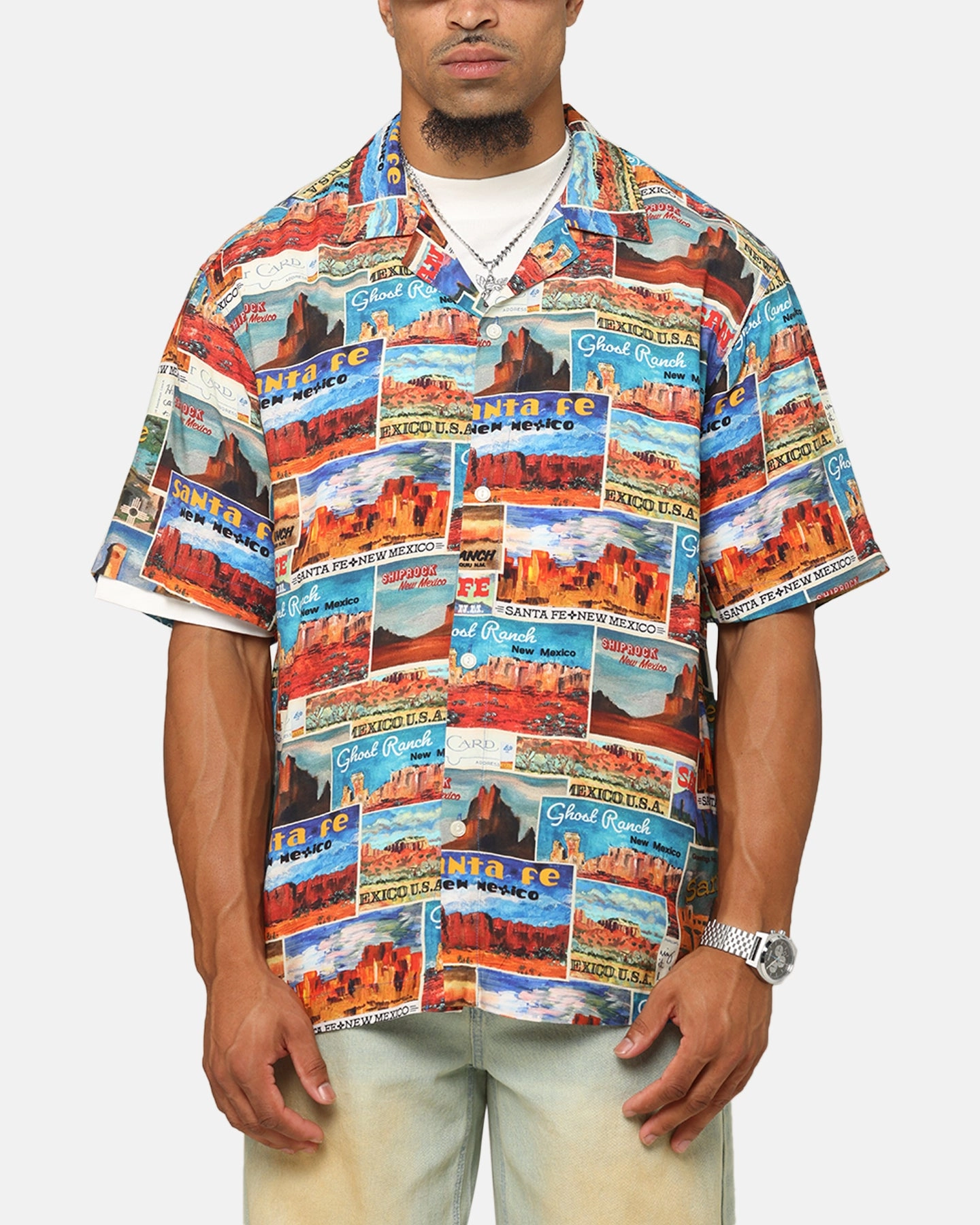 Champion Route 40 Drifter Button Up Shirt Ginger Fitted Silhouette Fade Resistant