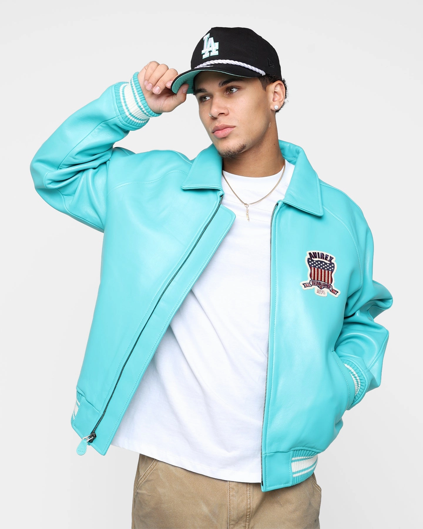 Avirex Icon Jacket Turquoise Silk