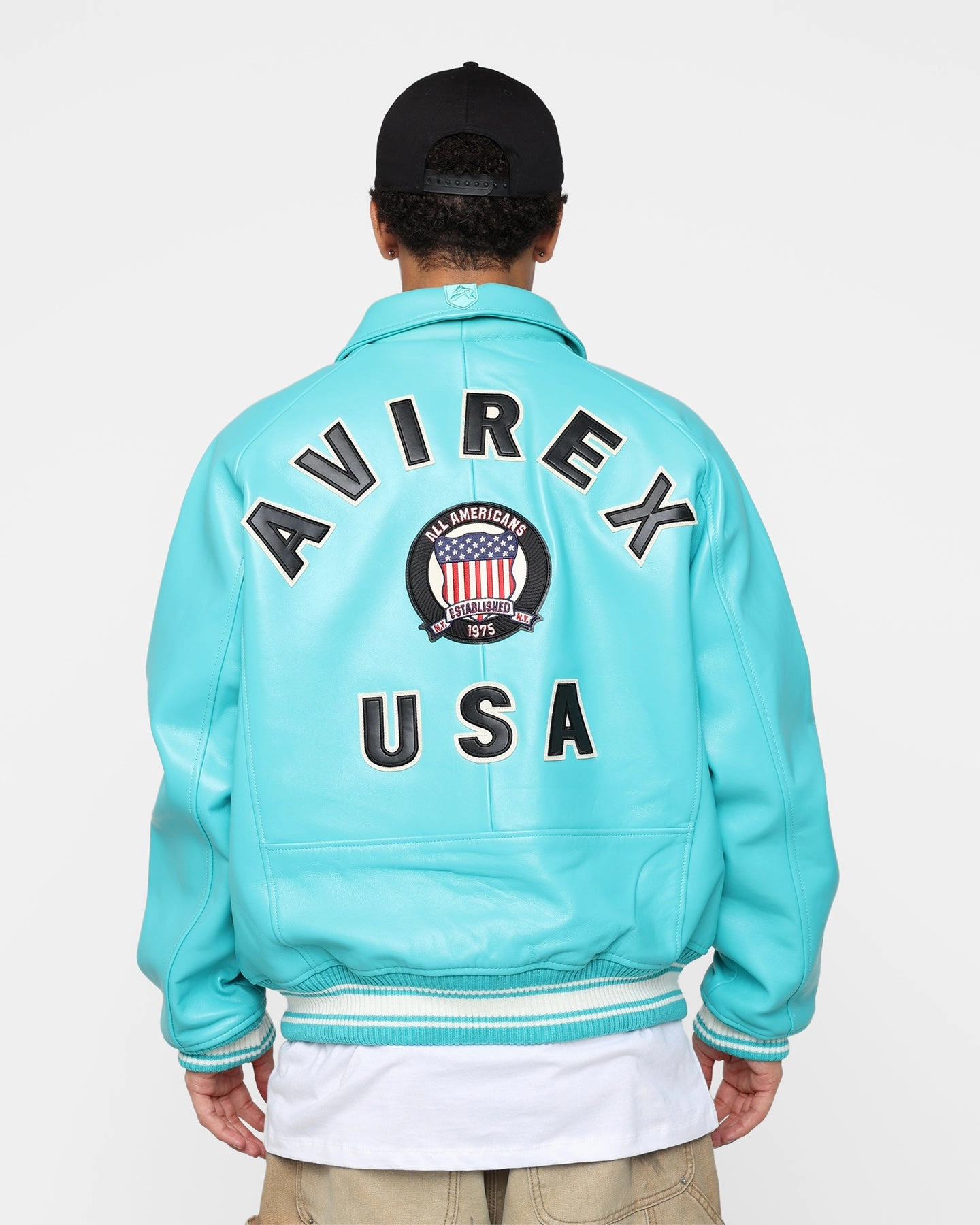 Avirex Icon Jacket Turquoise Breathable mesh lining Trunk