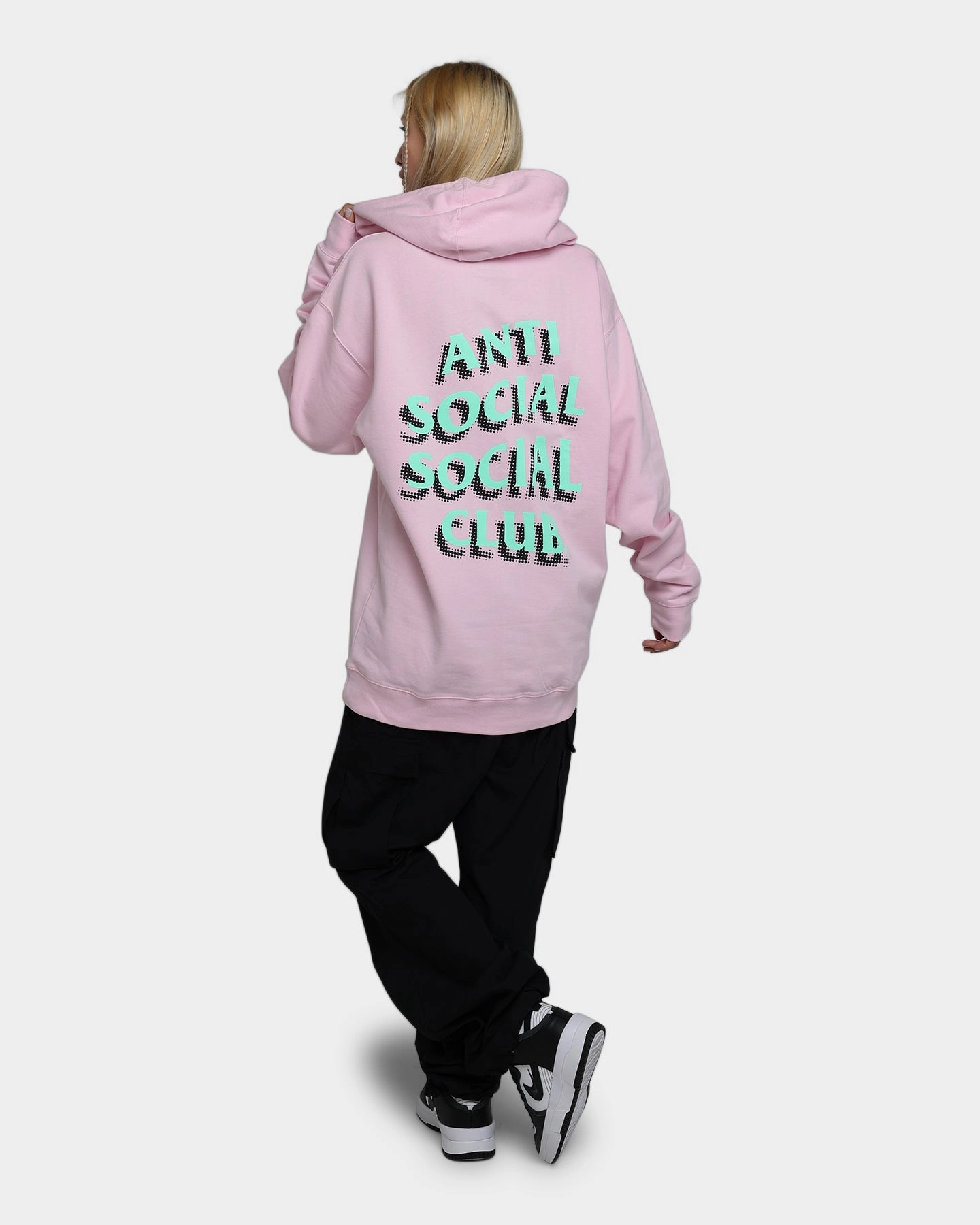 Anti Social Social Club Toned Down Hoodie Pink ElasticWaistband
