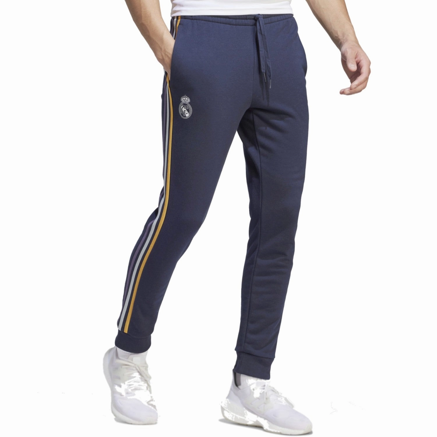 Real Madrid Casual 3S hooded soccer tracksuit 2023/24 ink navy - Adidas Bluetooth