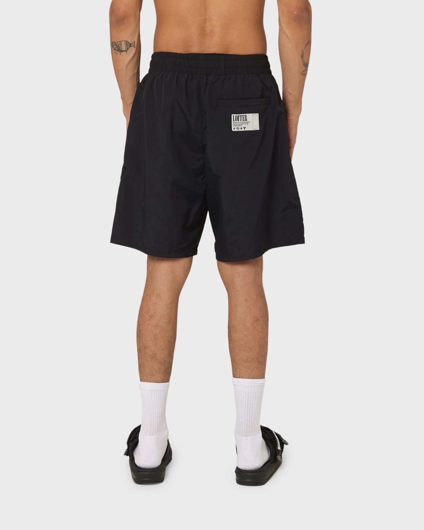 laid-back style Temperature Regulating Material Loiter Forbidden Walk Shorts Black