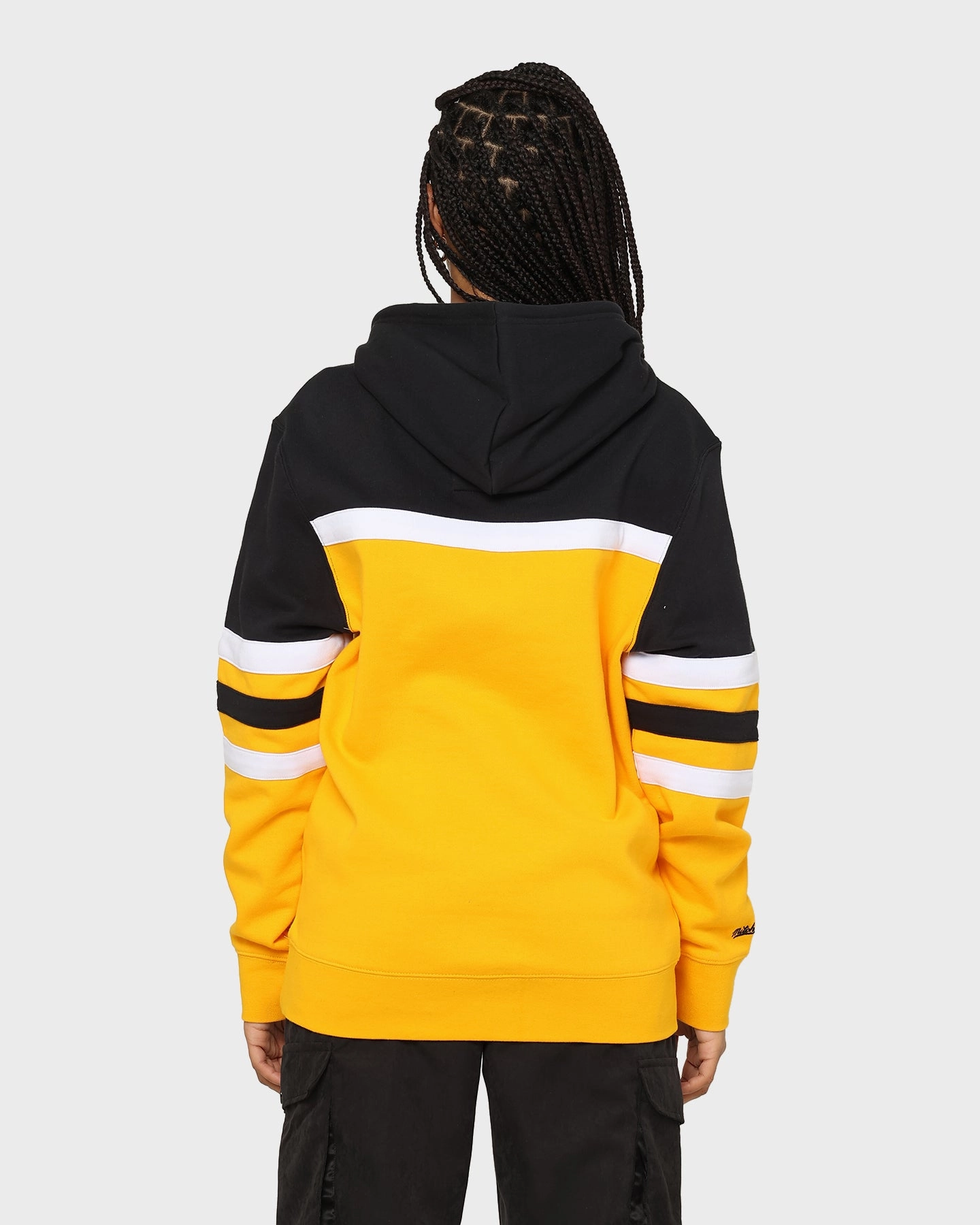 Laser Cut Vents Simple Layer Mitchell & Ness Men's Los Angeles Lakers Head Coach Hoodie Black