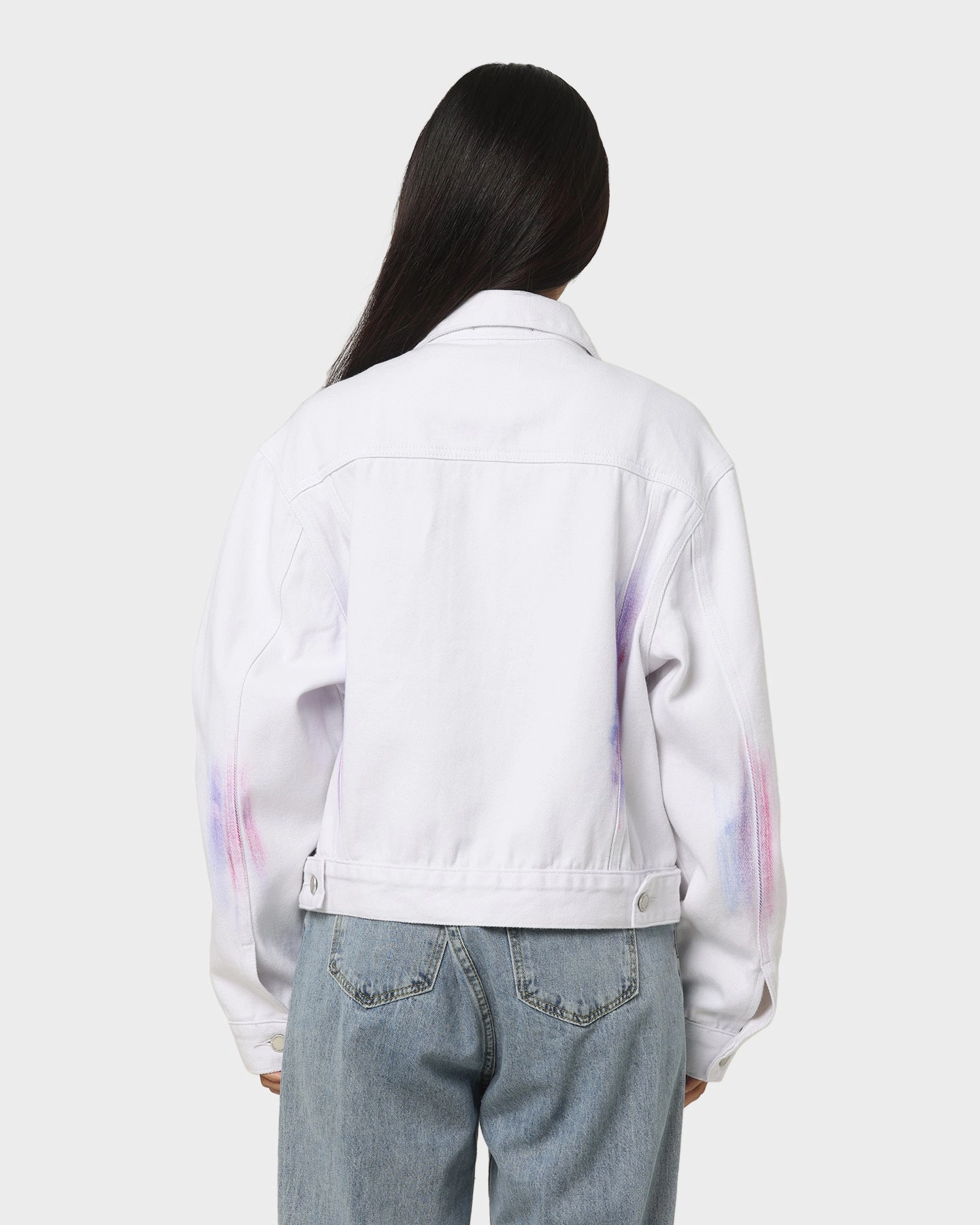 Collaborate XXIII Women's Aster Tie Dye Denim Jacket Multi-Coloured/White