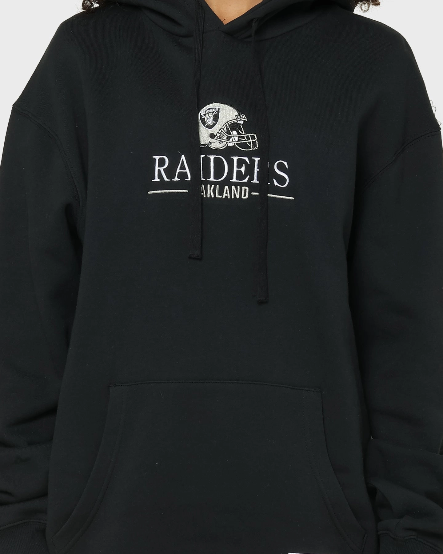 StretchMaterial Stylish Insulation Mitchell & Ness Oakland Raiders Helmet Stack Hoodie Black