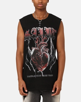 Saint Morta Handle With Care Tour Muscle T-Shirt Black Easy Fit Wear Cozy Comfort