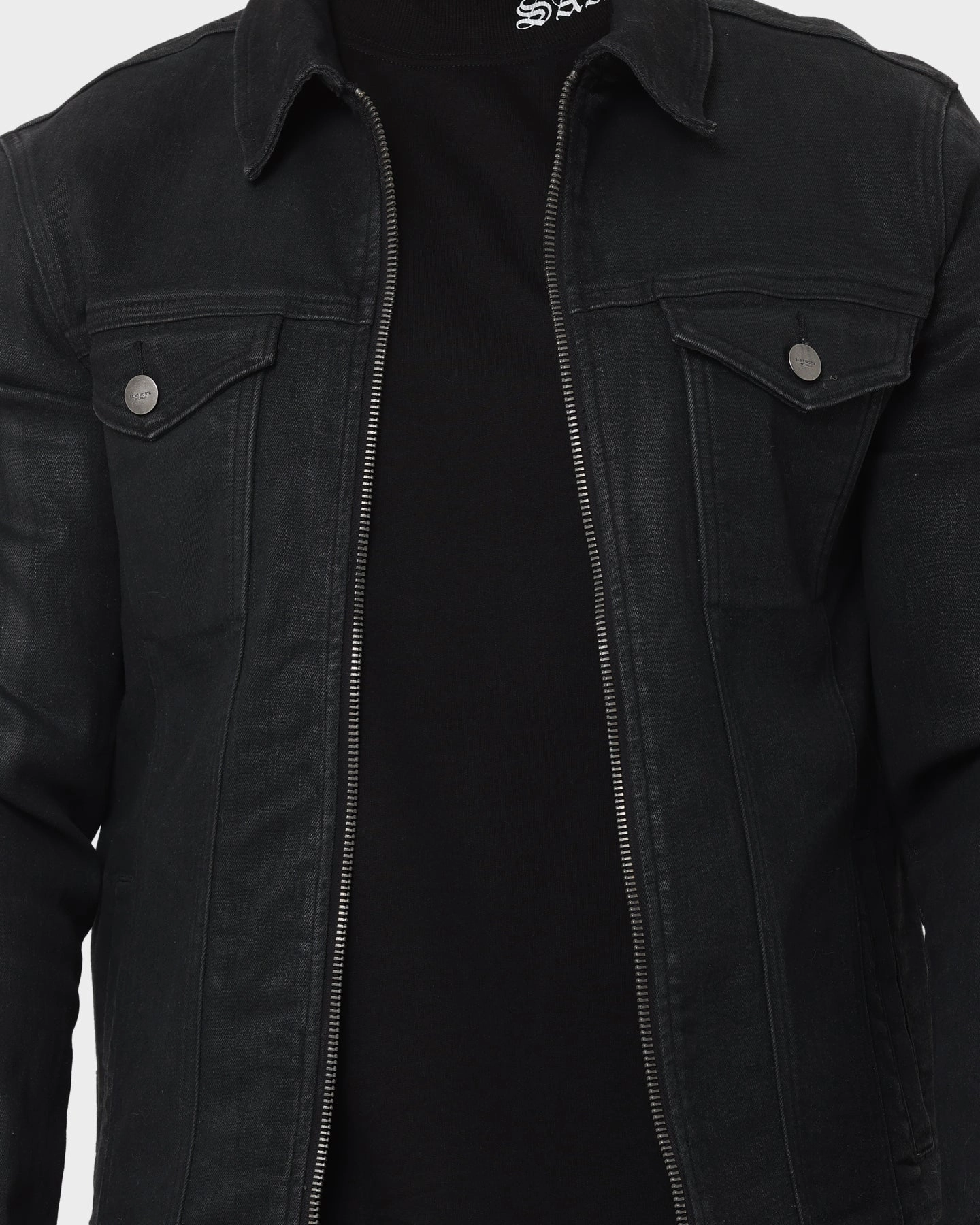 Saint Morta Ventura Waxed Jacket Black Wax Clean Cut Water Resistant Material