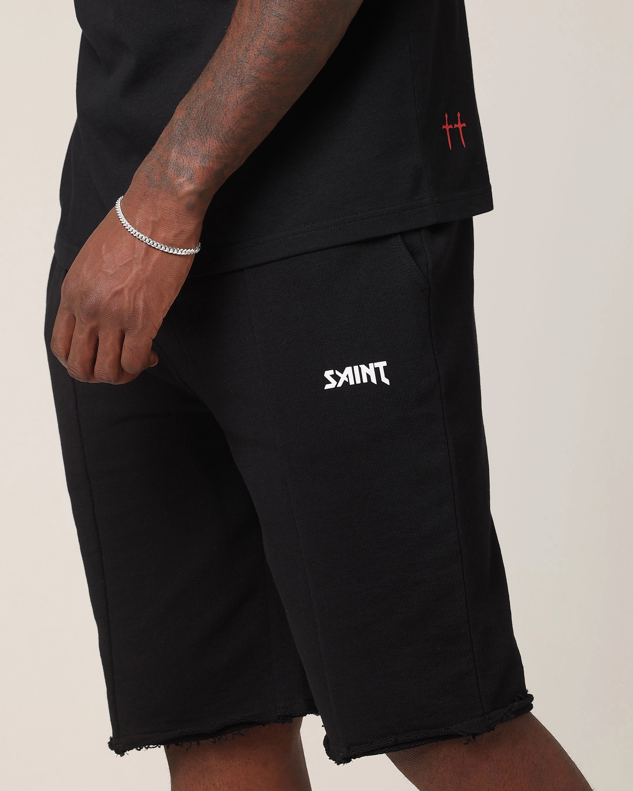 adventure apparel Saint Morta Baggy 90's Sweat Shorts Black