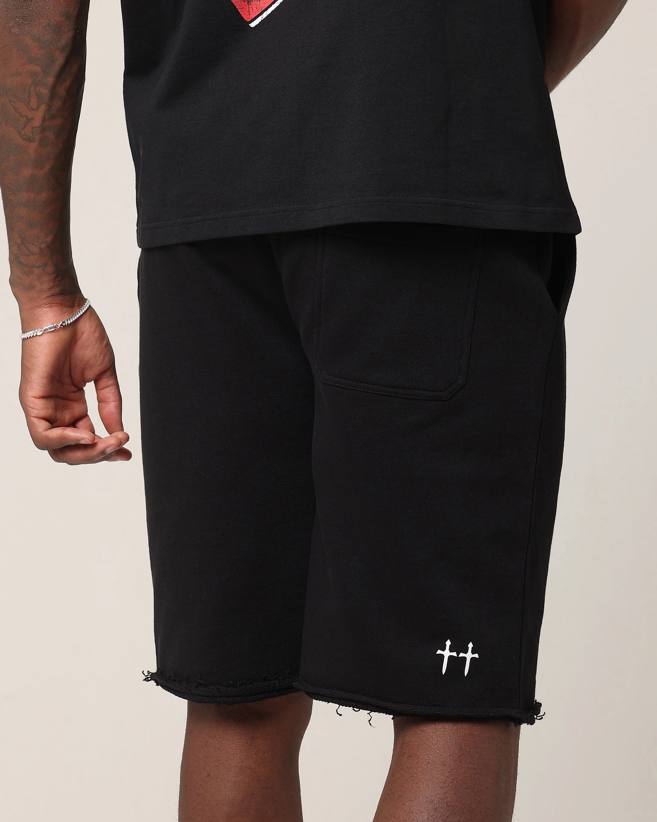 housewarming gift Saint Morta Baggy 90's Sweat Shorts Black