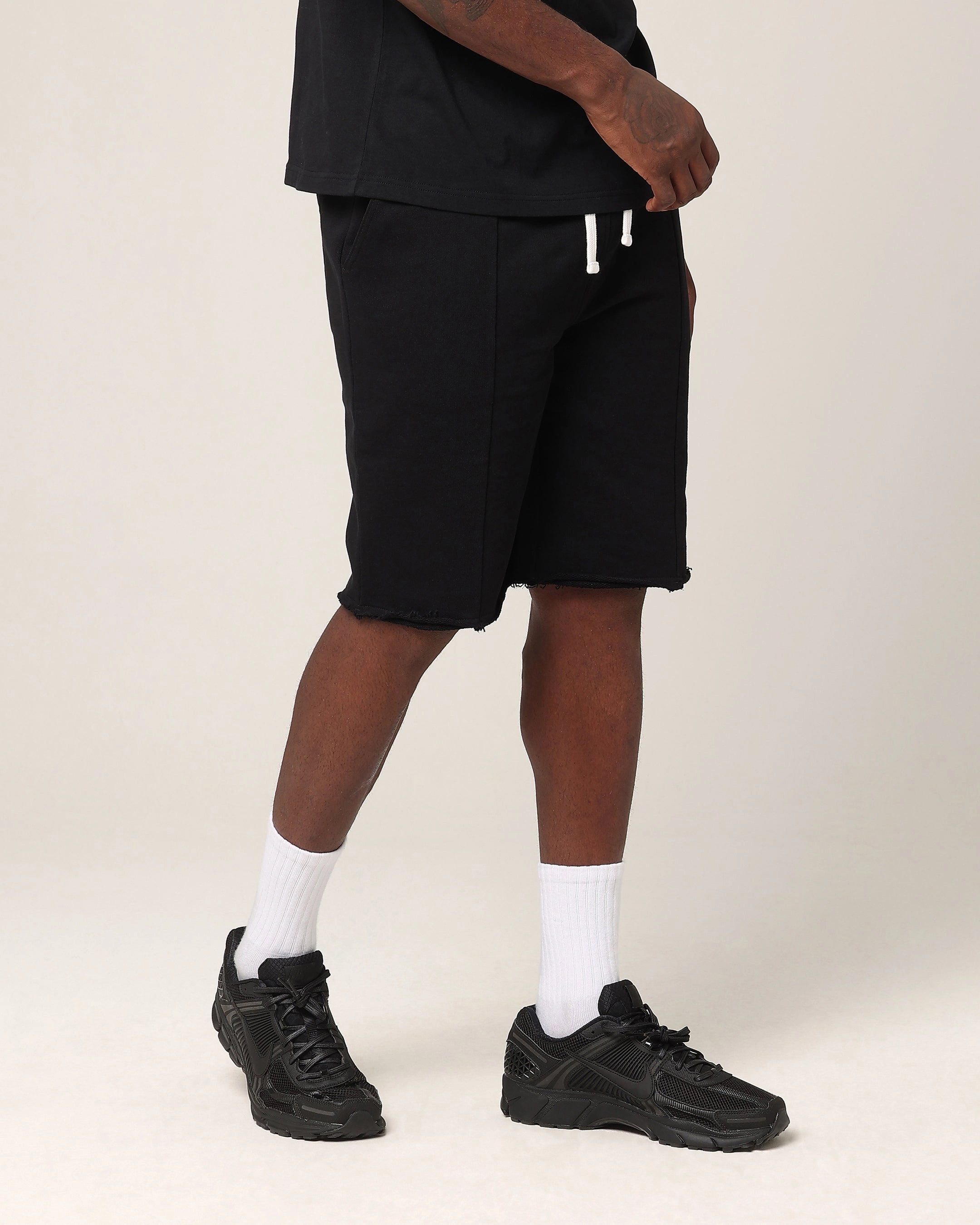 Saint Morta Baggy 90's Sweat Shorts Black On-The-Go Style Breezy Comfort
