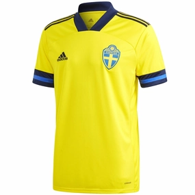 Sweden national team Home soccer jersey 2020/21 - Adidas belt venue