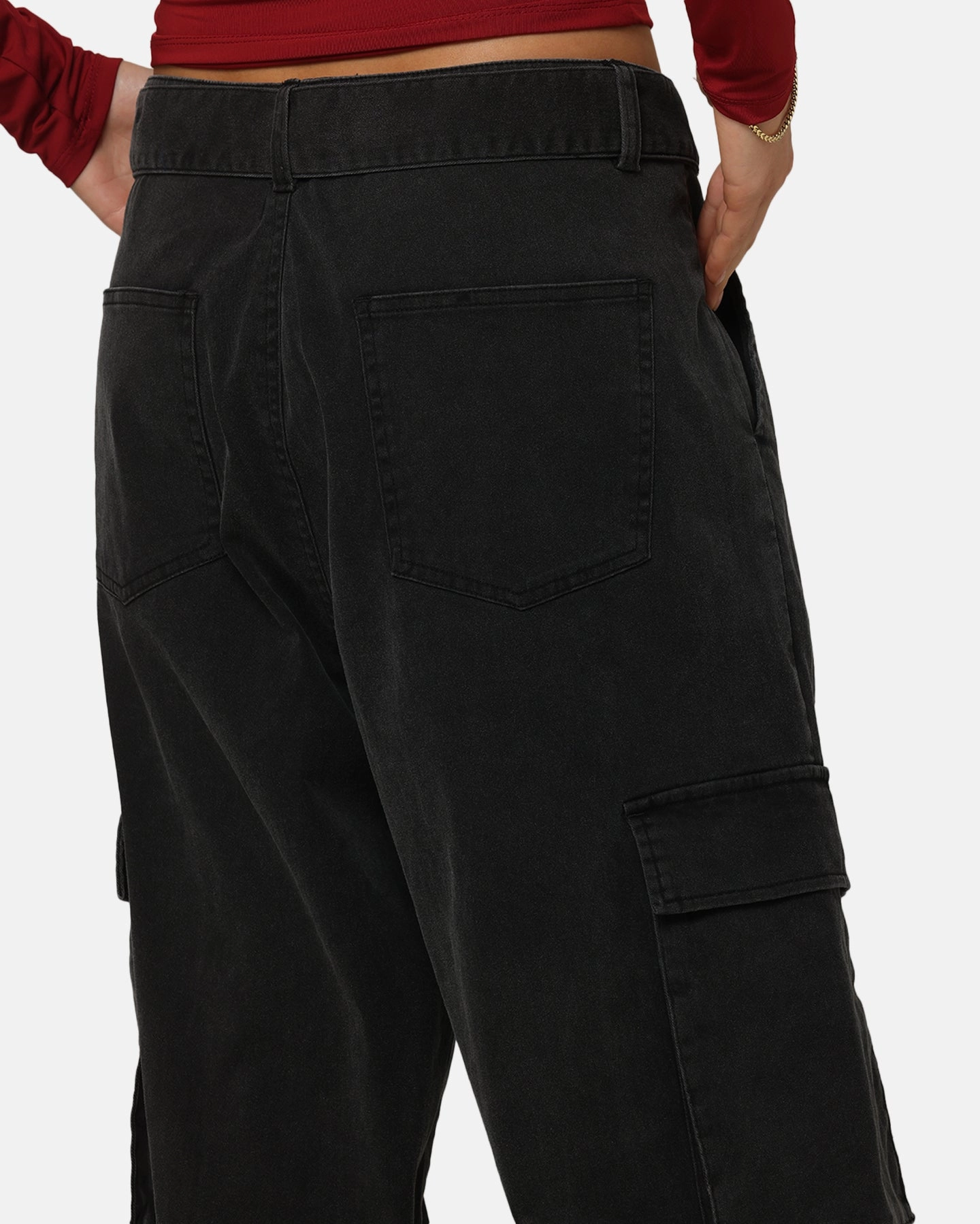 Comfort Wearable XXIII Tie Up Cargo Pants Washed Black