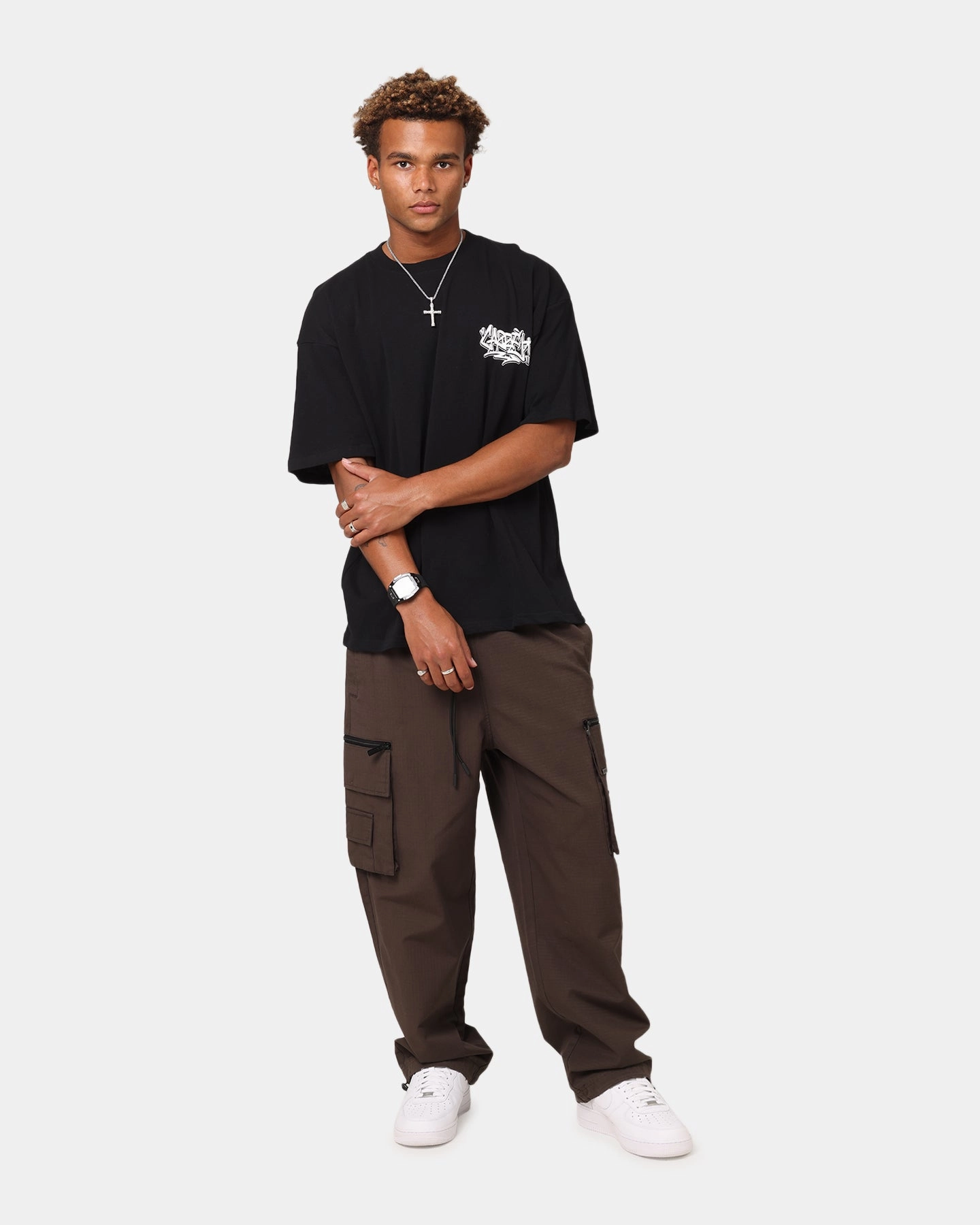 Carre Tactic Cargo Joggers Brown Non Clip