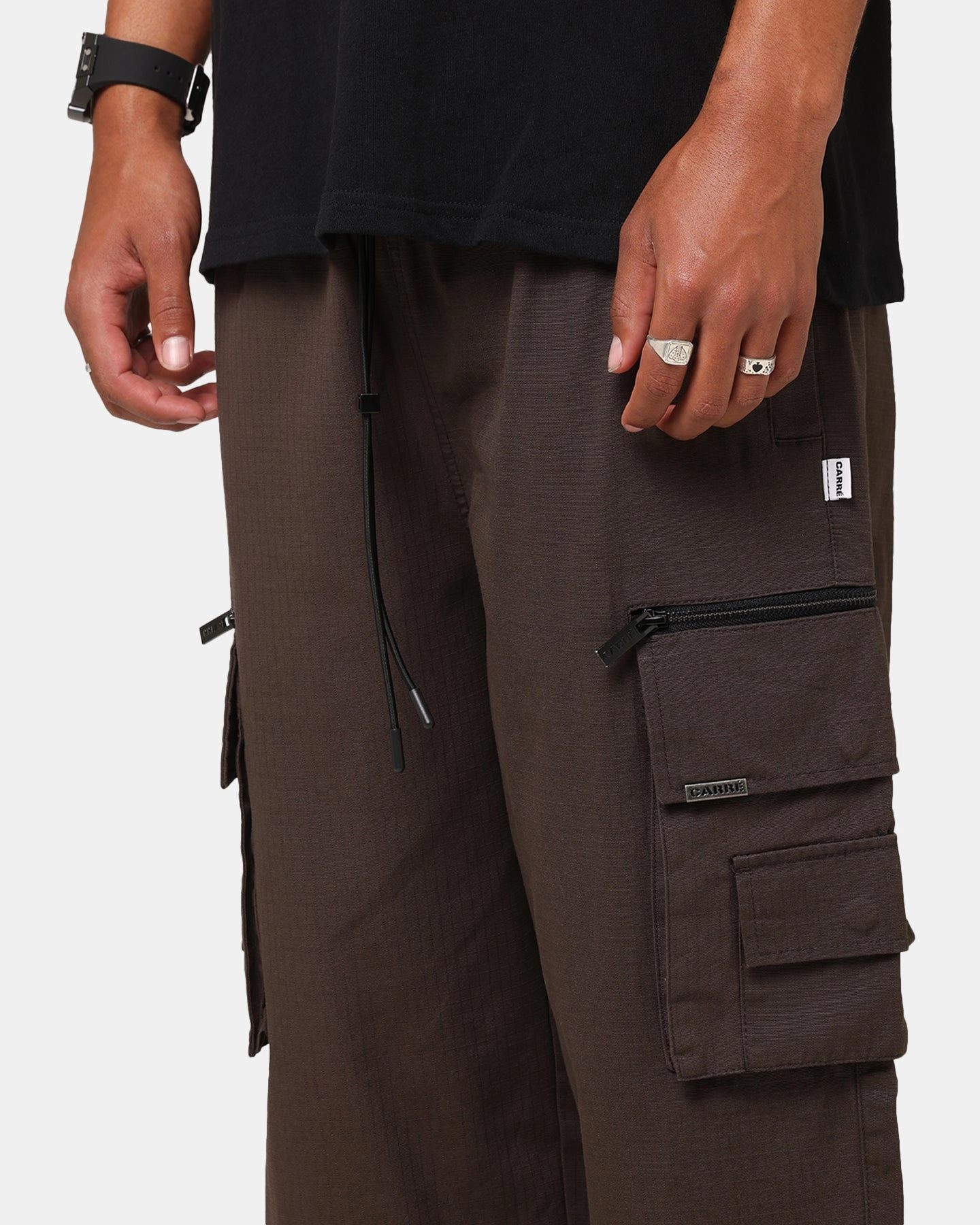 Hygienic Coating Carre Tactic Cargo Joggers Brown